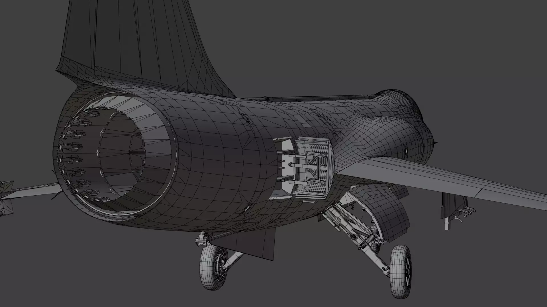 F104G starfighter fighter jet Low-poly 3D model_31