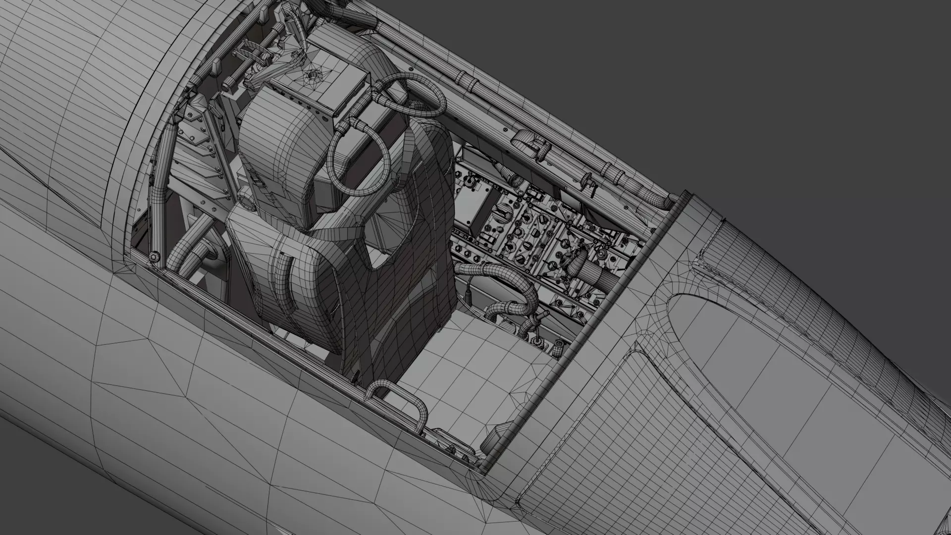 F104G starfighter fighter jet Low-poly 3D model_34