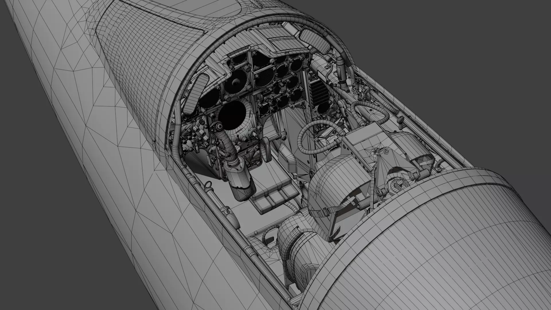 F104G starfighter fighter jet Low-poly 3D model_33