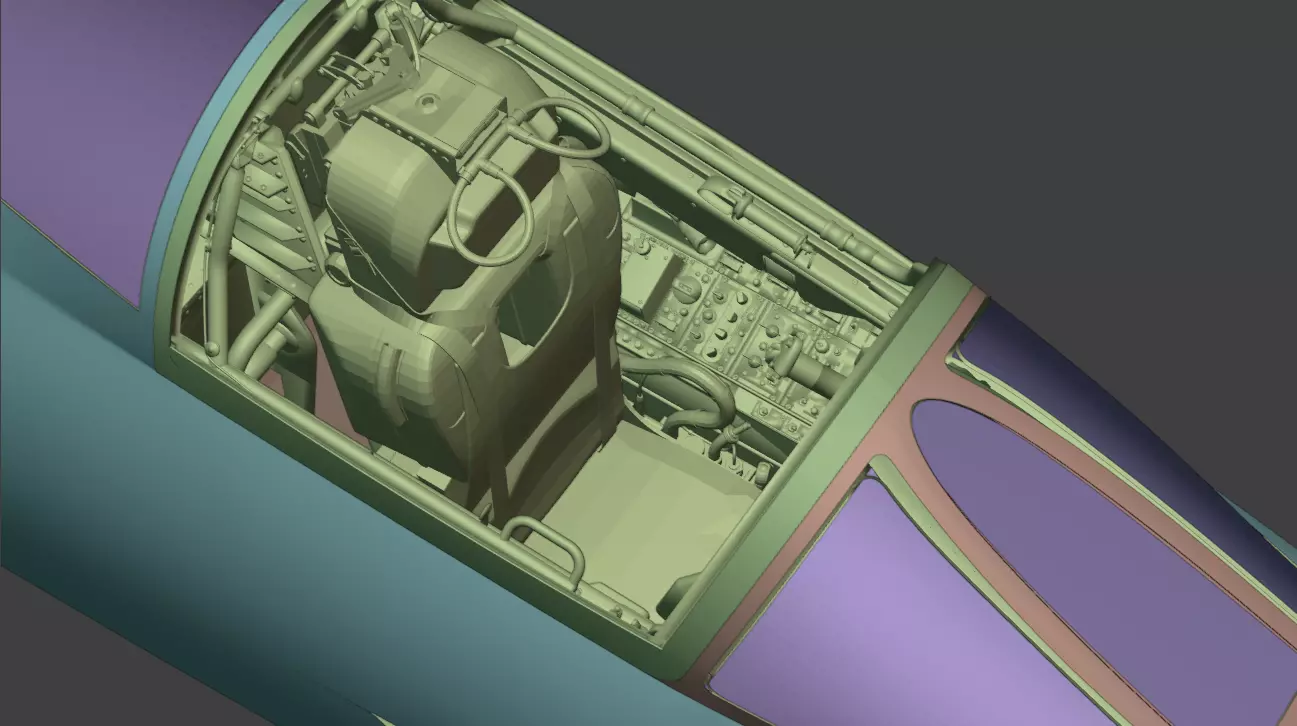 F104G starfighter fighter jet Low-poly 3D model_22