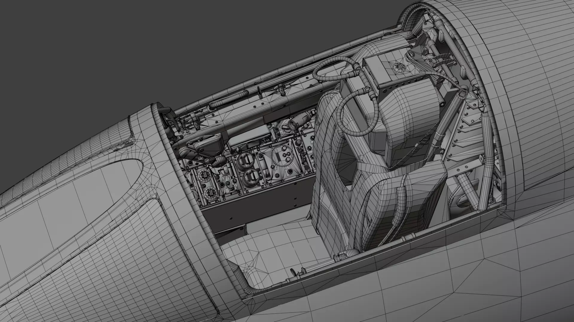 F104G starfighter fighter jet Low-poly 3D model_35