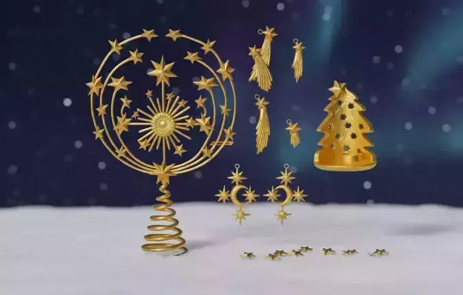 Christmas Decoration-Tree top-Candle Holder-Hanging Stars-Moon