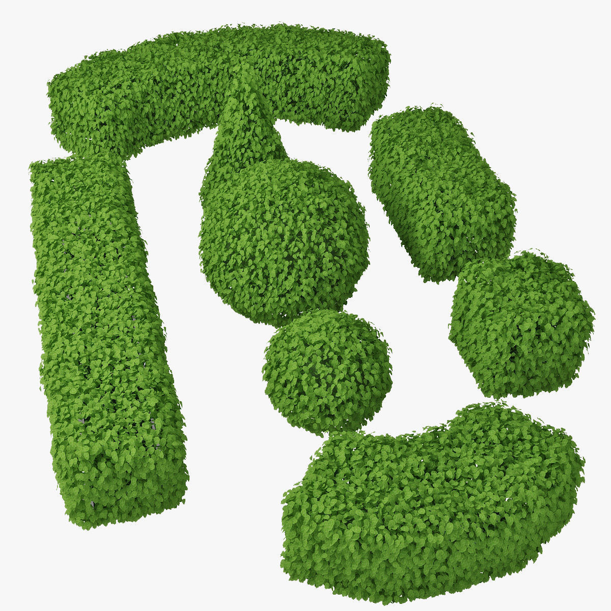Hedge h60 set 3D model_2