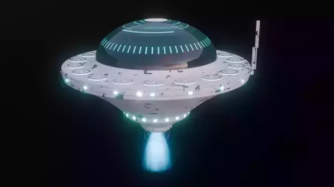 Futuristic UFO Spaceship SCI-FI Vehicle 3D model Futuristic UFO Spaceship SCI-FI Vehicle 3D model