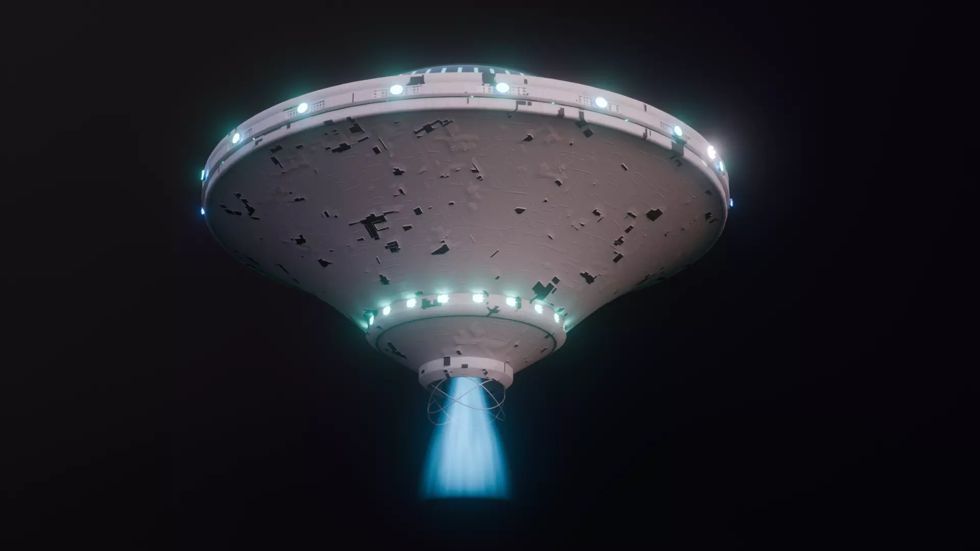 Futuristic UFO Spaceship SCI-FI Vehicle 3D model_7