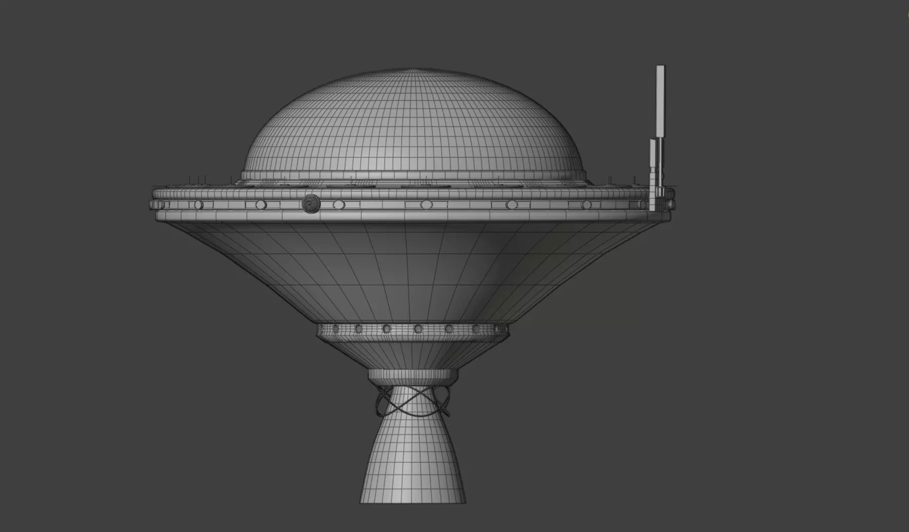 Futuristic UFO Spaceship SCI-FI Vehicle 3D model_13