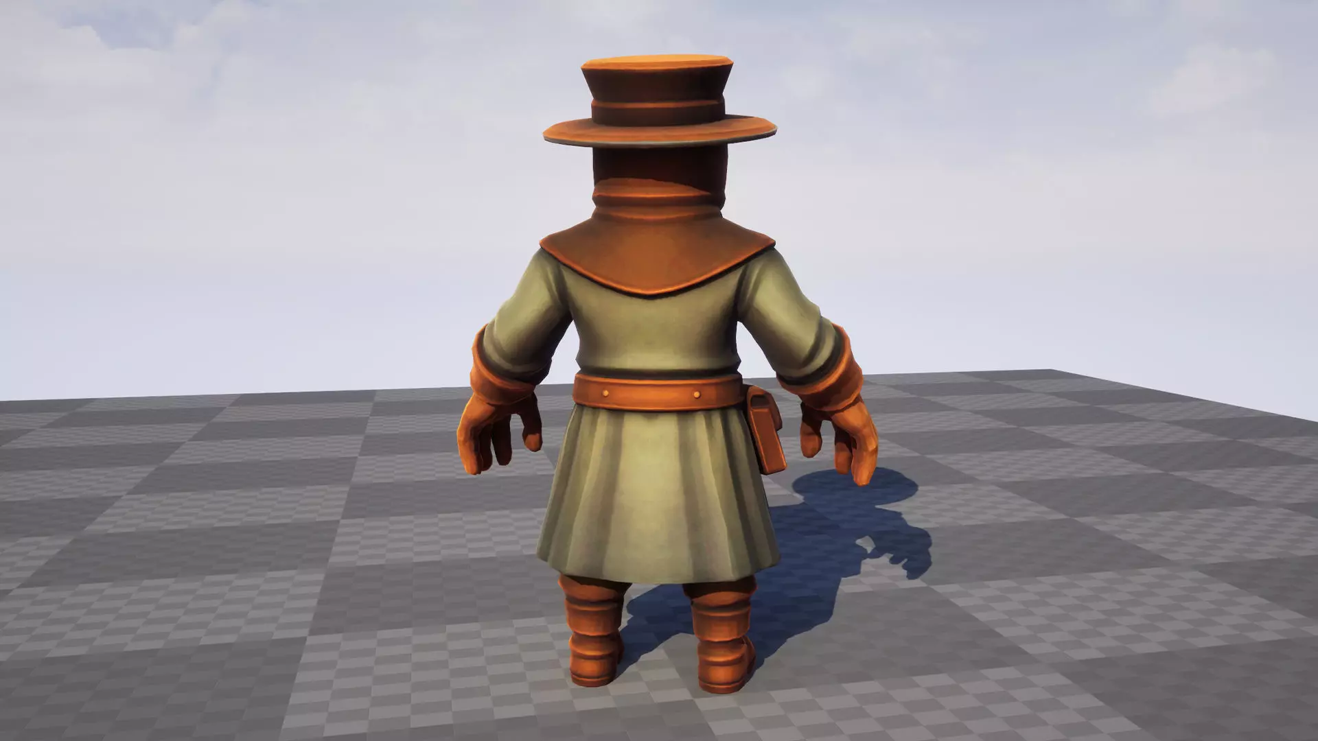 Plague Doctor - Game ready character Low-poly 3D model_4
