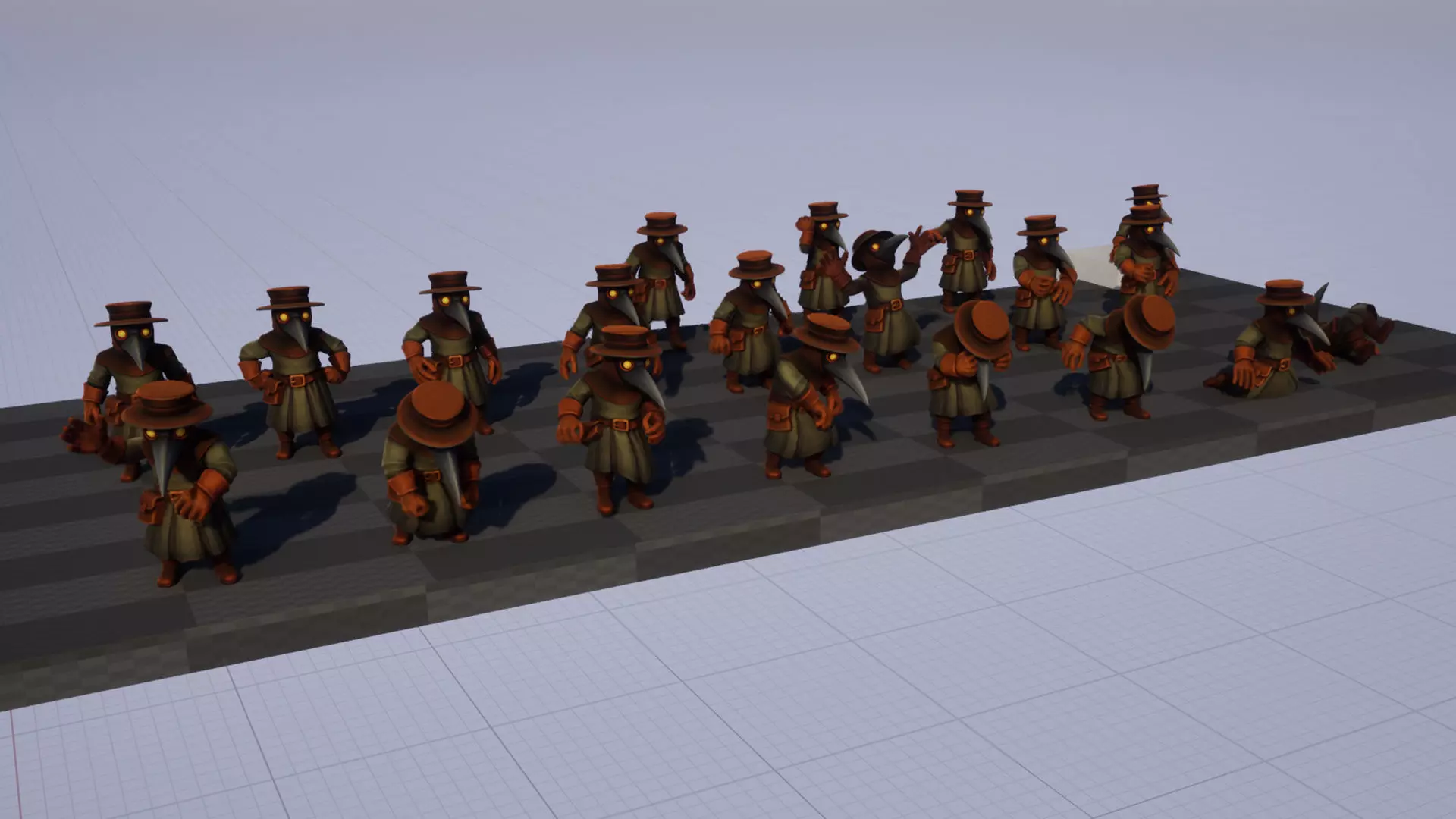 Plague Doctor - Game ready character Low-poly 3D model_6