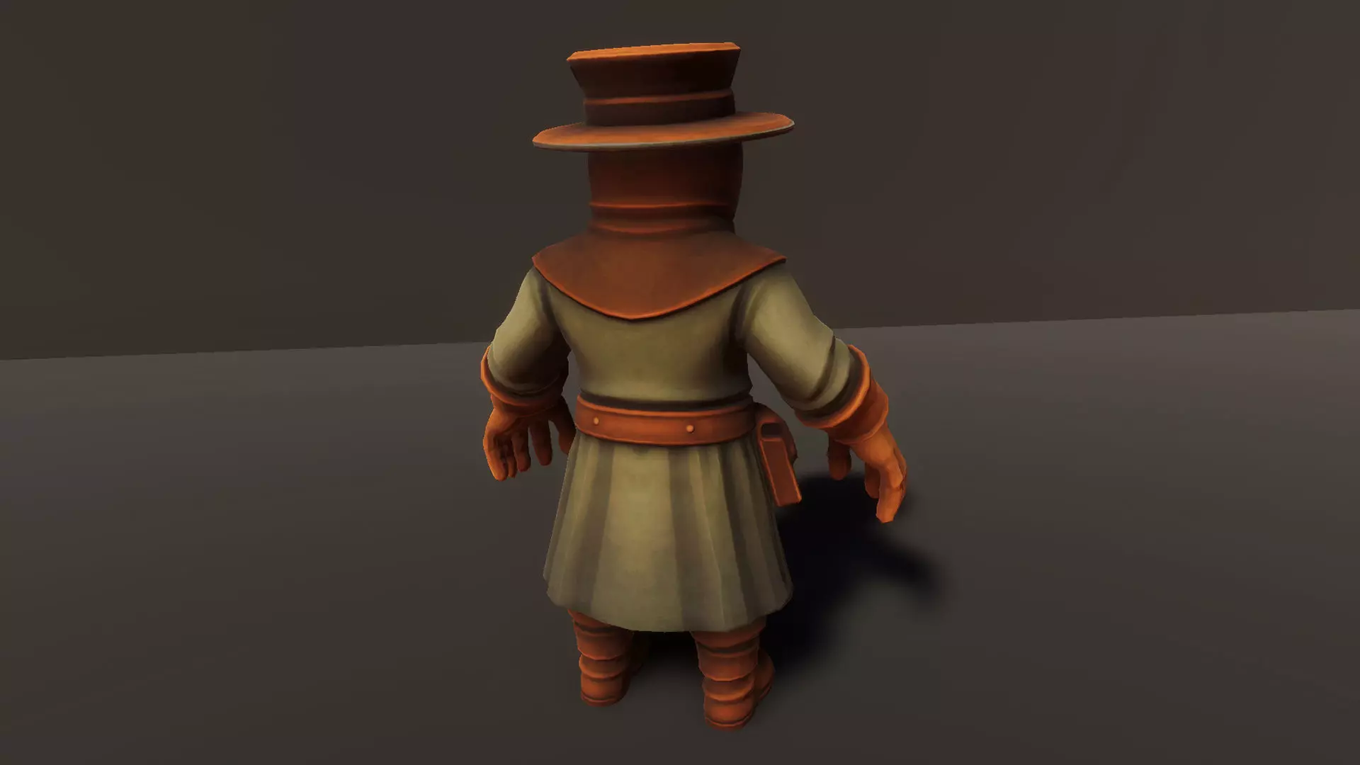 Plague Doctor - Game ready character Low-poly 3D model_8