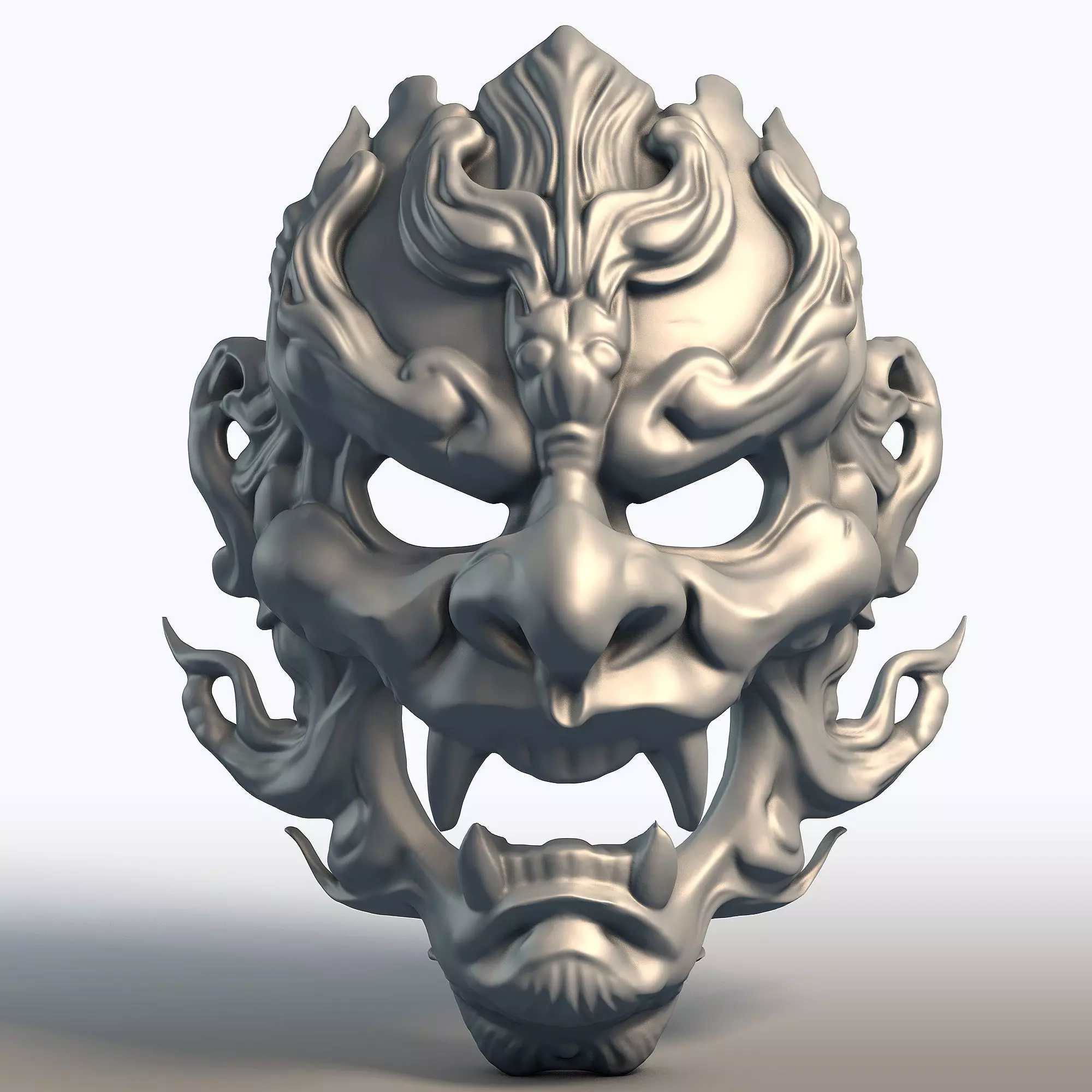 Indonesian Traditional Mask Balinese Cultural Wall Art  3D print model_0