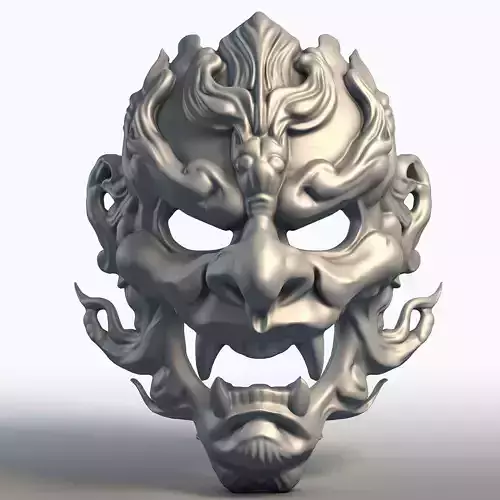 Indonesian Traditional Mask Balinese Cultural Wall Art  3D print model