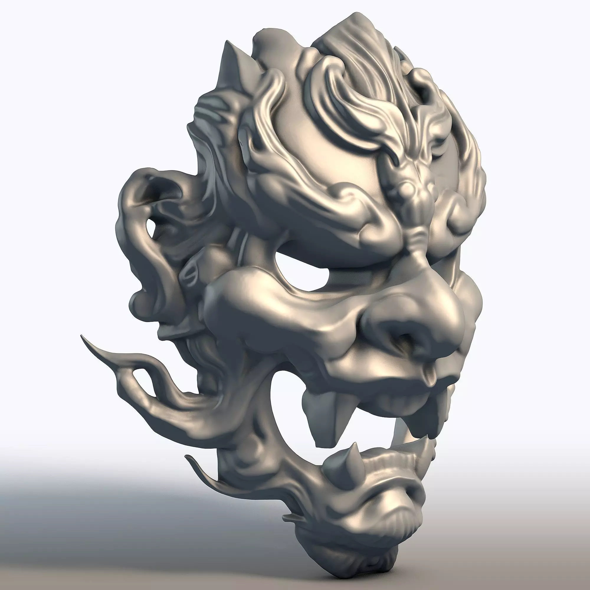 Indonesian Traditional Mask Balinese Cultural Wall Art  3D print model_7