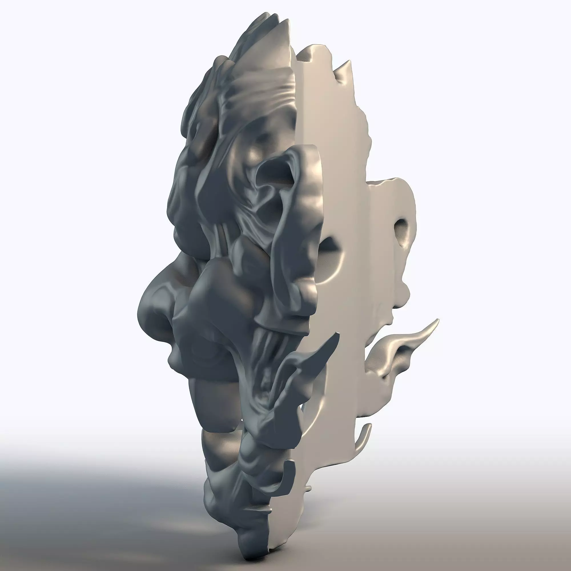 Indonesian Traditional Mask Balinese Cultural Wall Art  3D print model_3