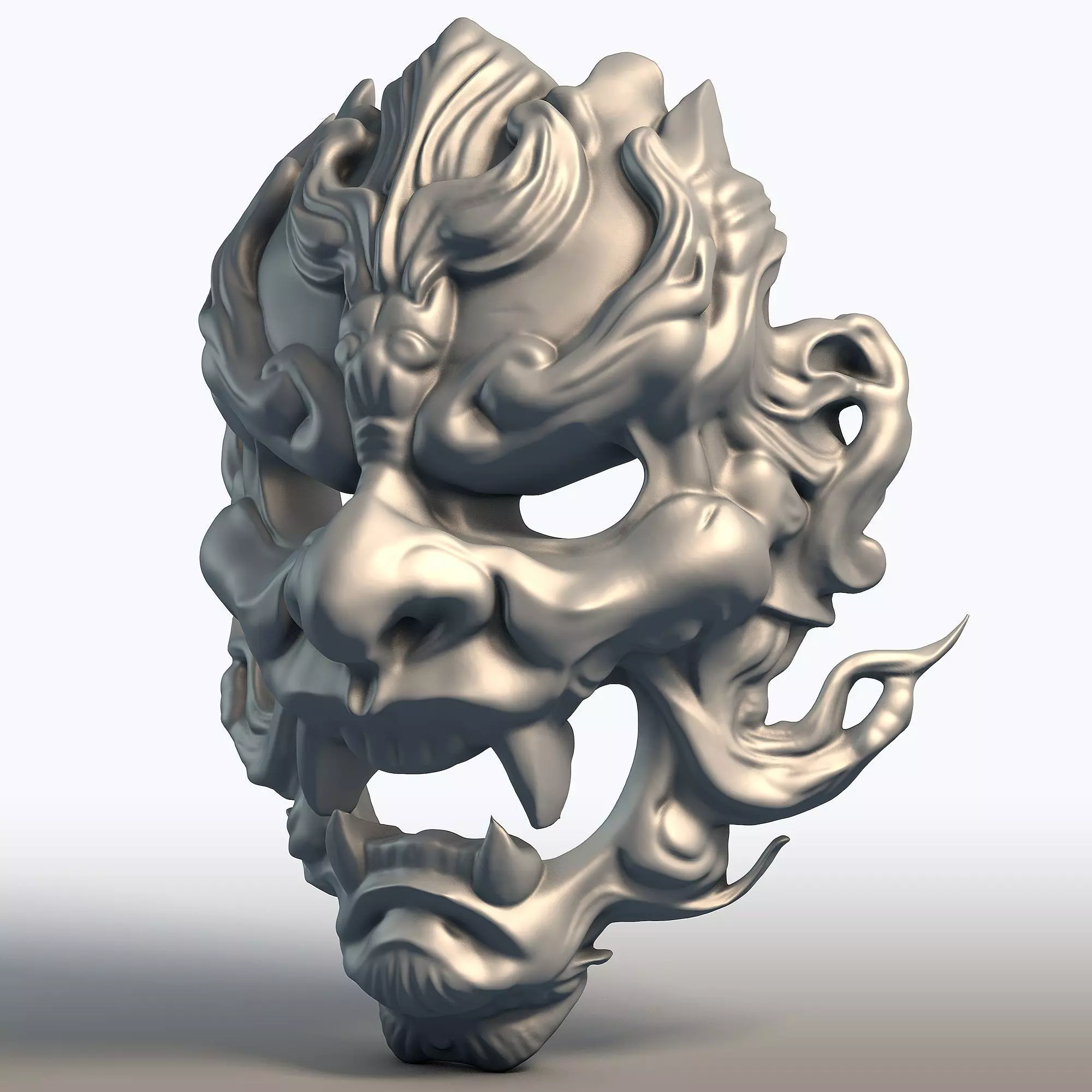 Indonesian Traditional Mask Balinese Cultural Wall Art  3D print model_1