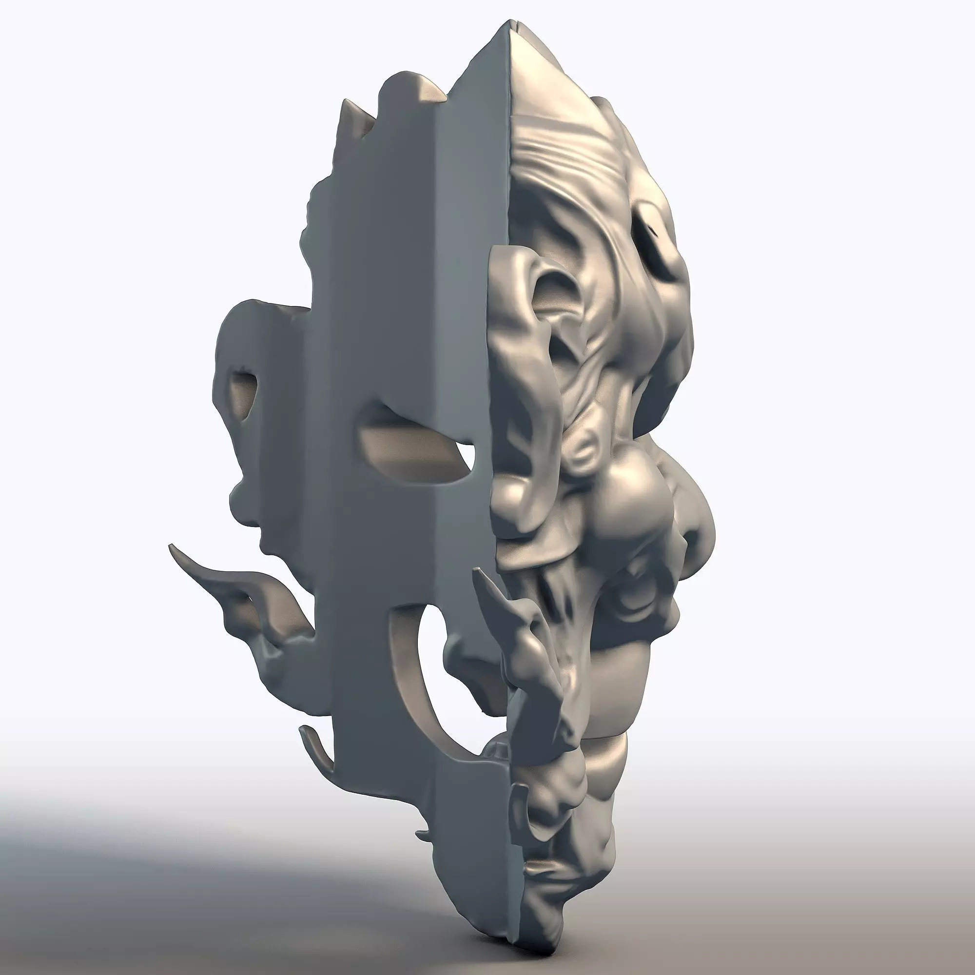 Indonesian Traditional Mask Balinese Cultural Wall Art  3D print model_6