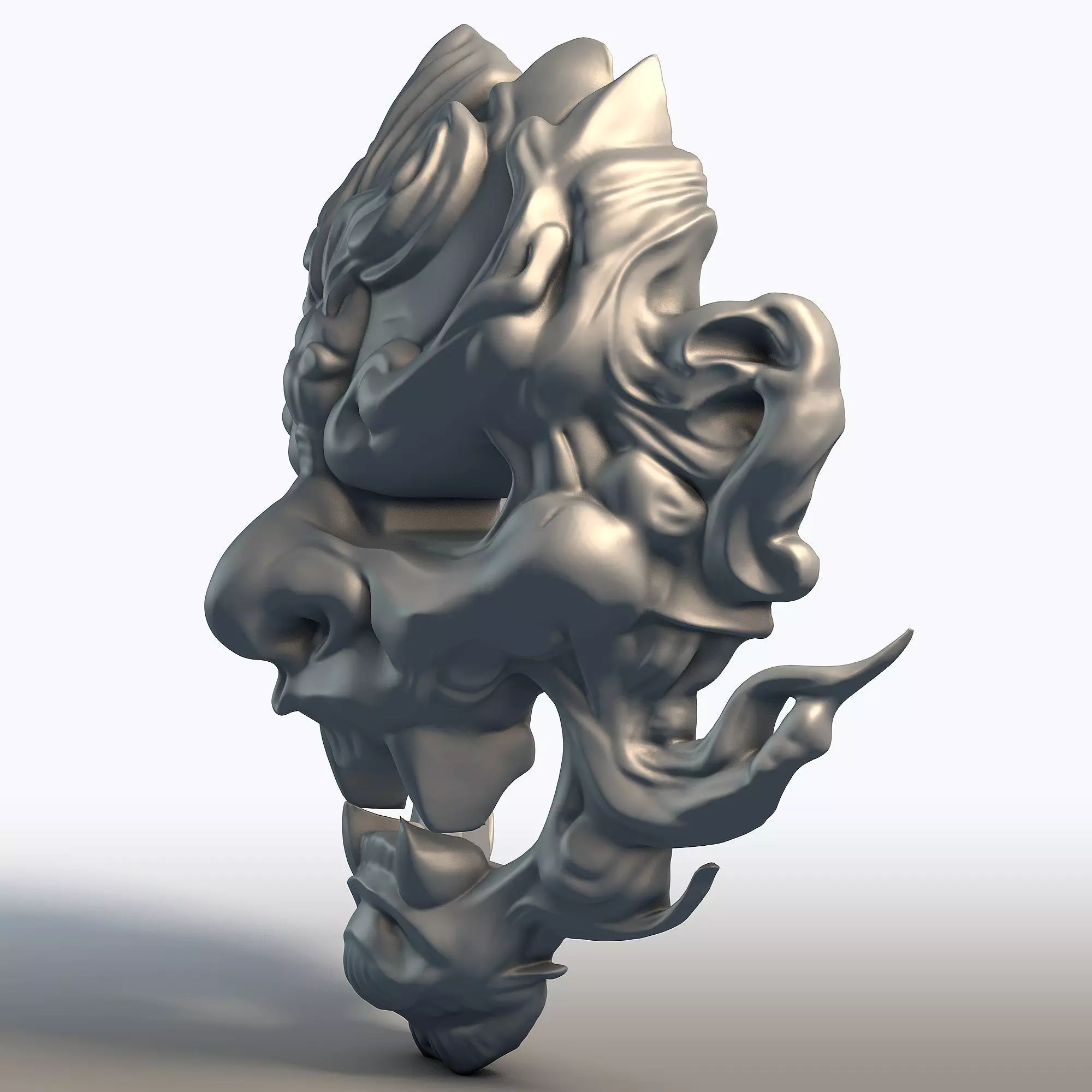 Indonesian Traditional Mask Balinese Cultural Wall Art  3D print model_2