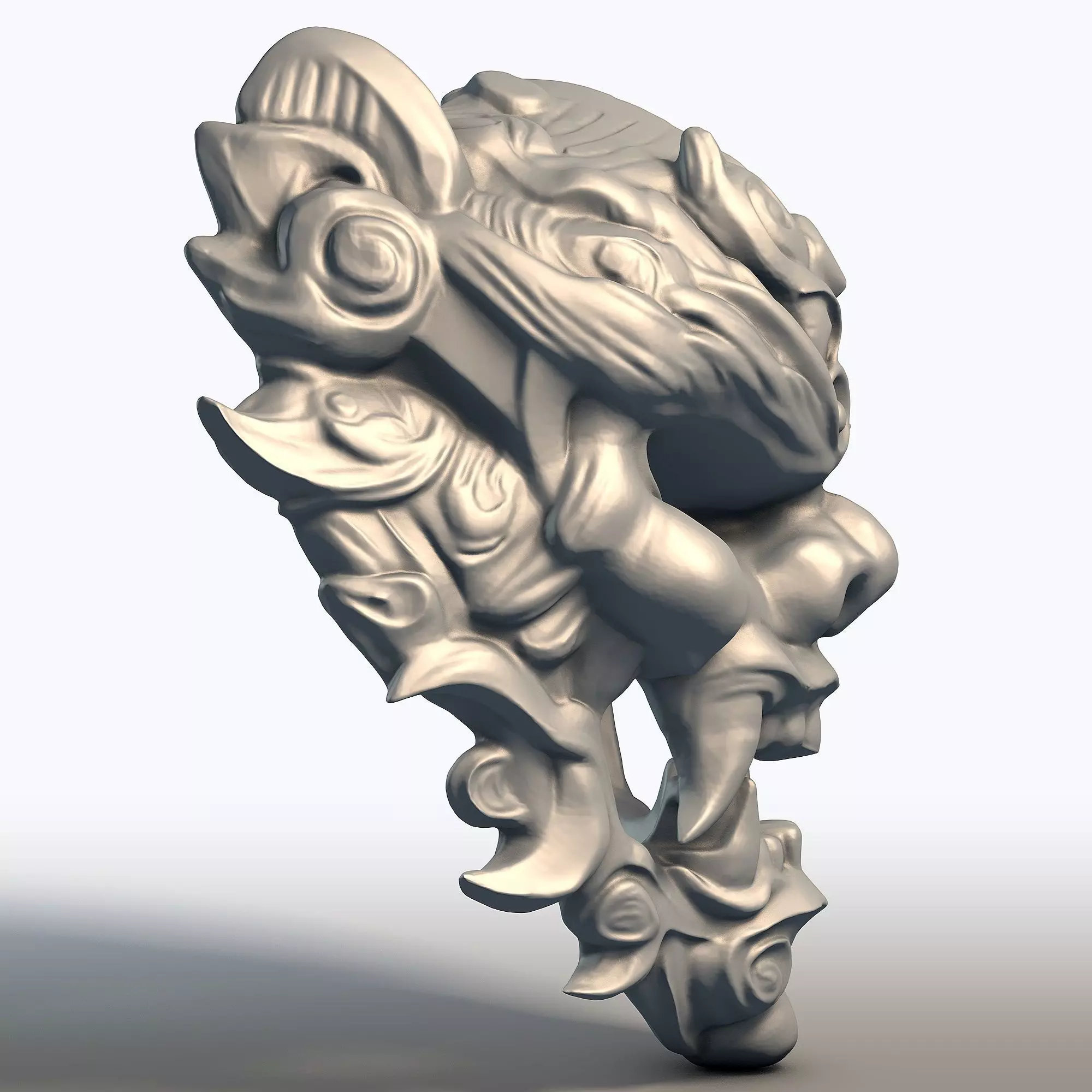 Indonesian Mask Wall Art Traditional Wayang Mask Sculpture  3D print model_7