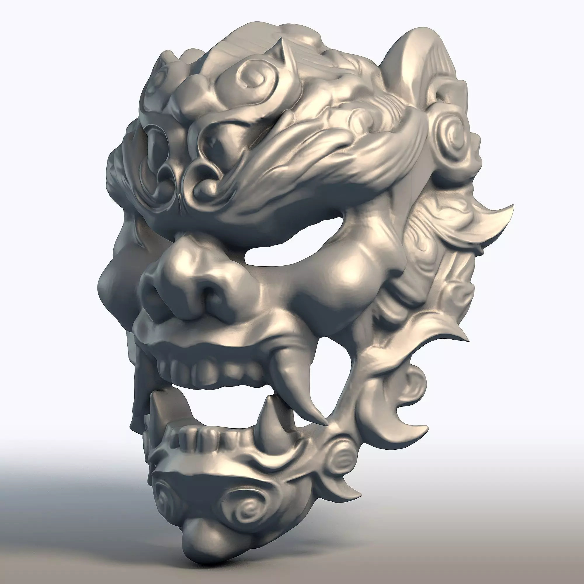 Indonesian Mask Wall Art Traditional Wayang Mask Sculpture  3D print model_1