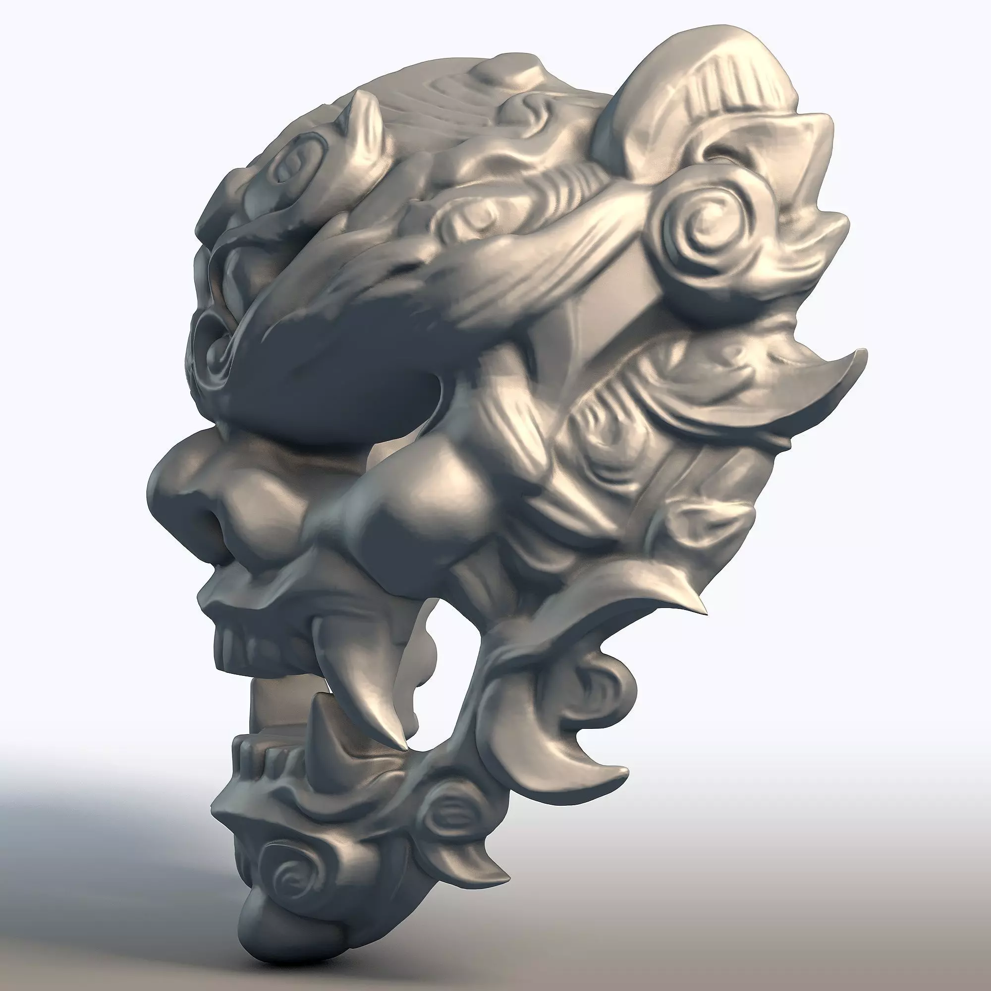 Indonesian Mask Wall Art Traditional Wayang Mask Sculpture  3D print model_2