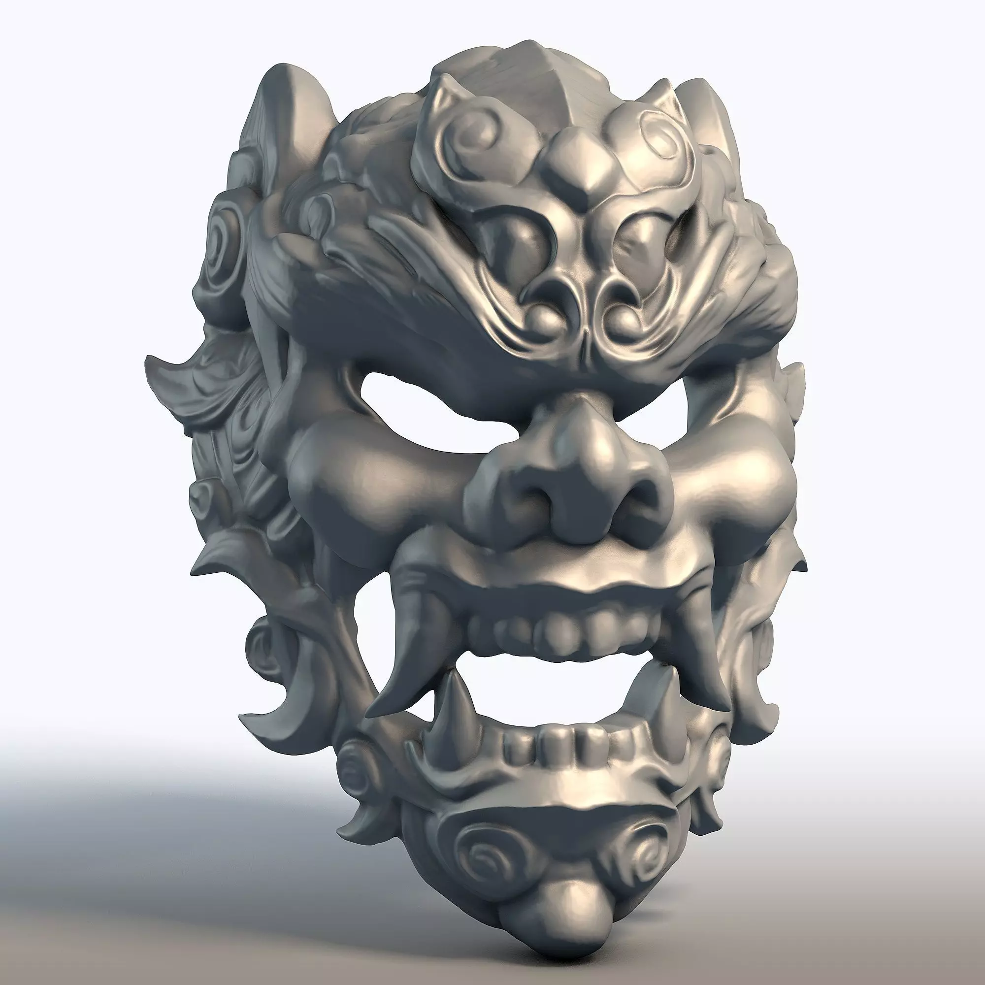 Indonesian Mask Wall Art Traditional Wayang Mask Sculpture  3D print model_9