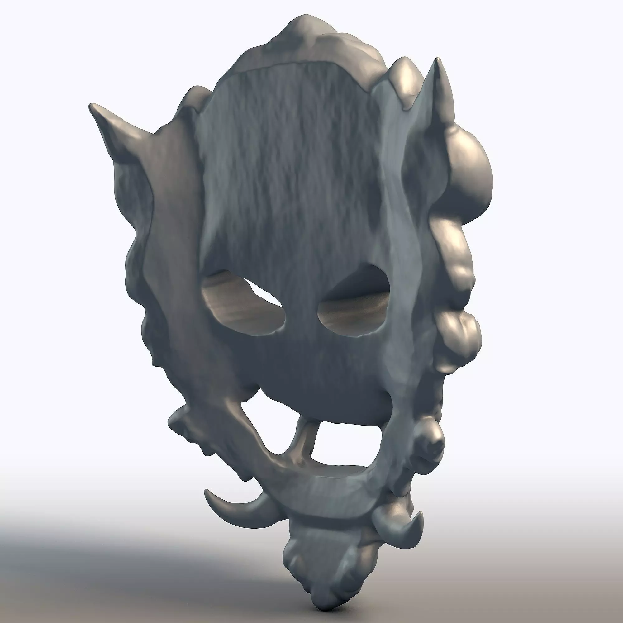 Indonesian Mask Wall Art Balinese Javanese Traditional Mask 3D print model_5