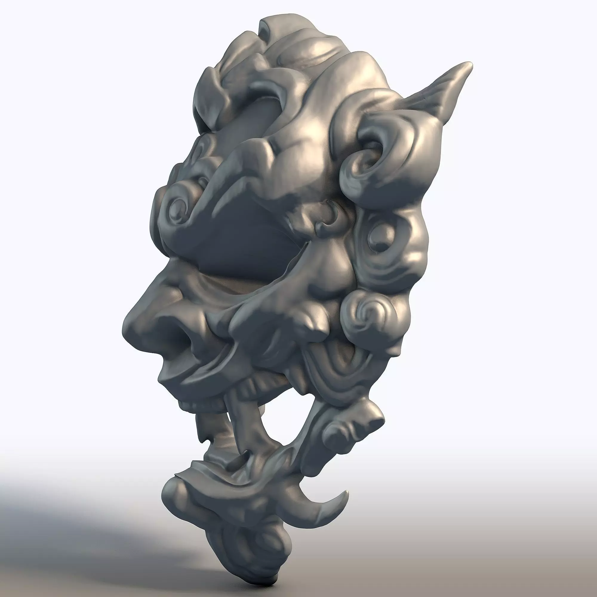 Indonesian Mask Wall Art Balinese Javanese Traditional Mask 3D print model_2