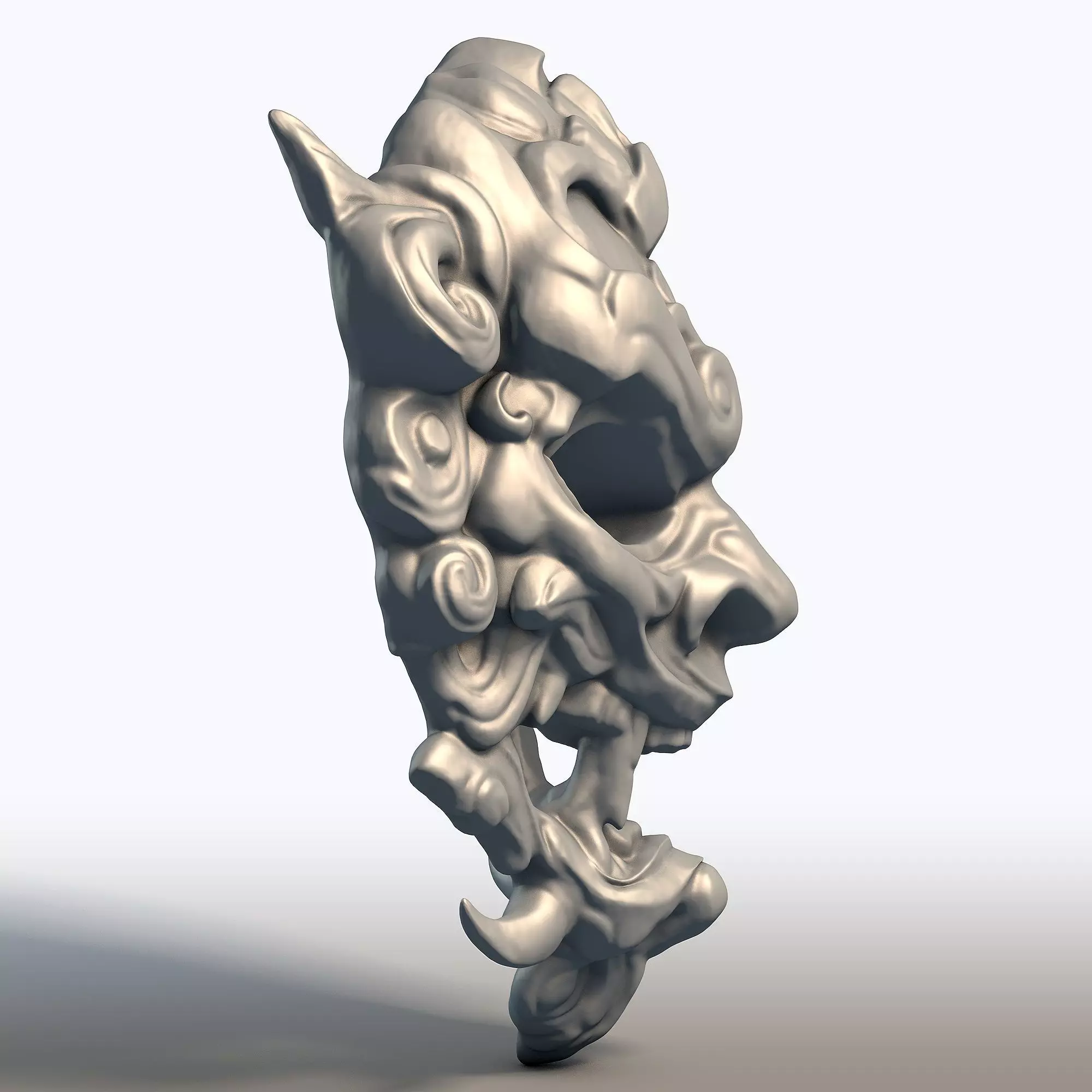 Indonesian Mask Wall Art Balinese Javanese Traditional Mask 3D print model_6