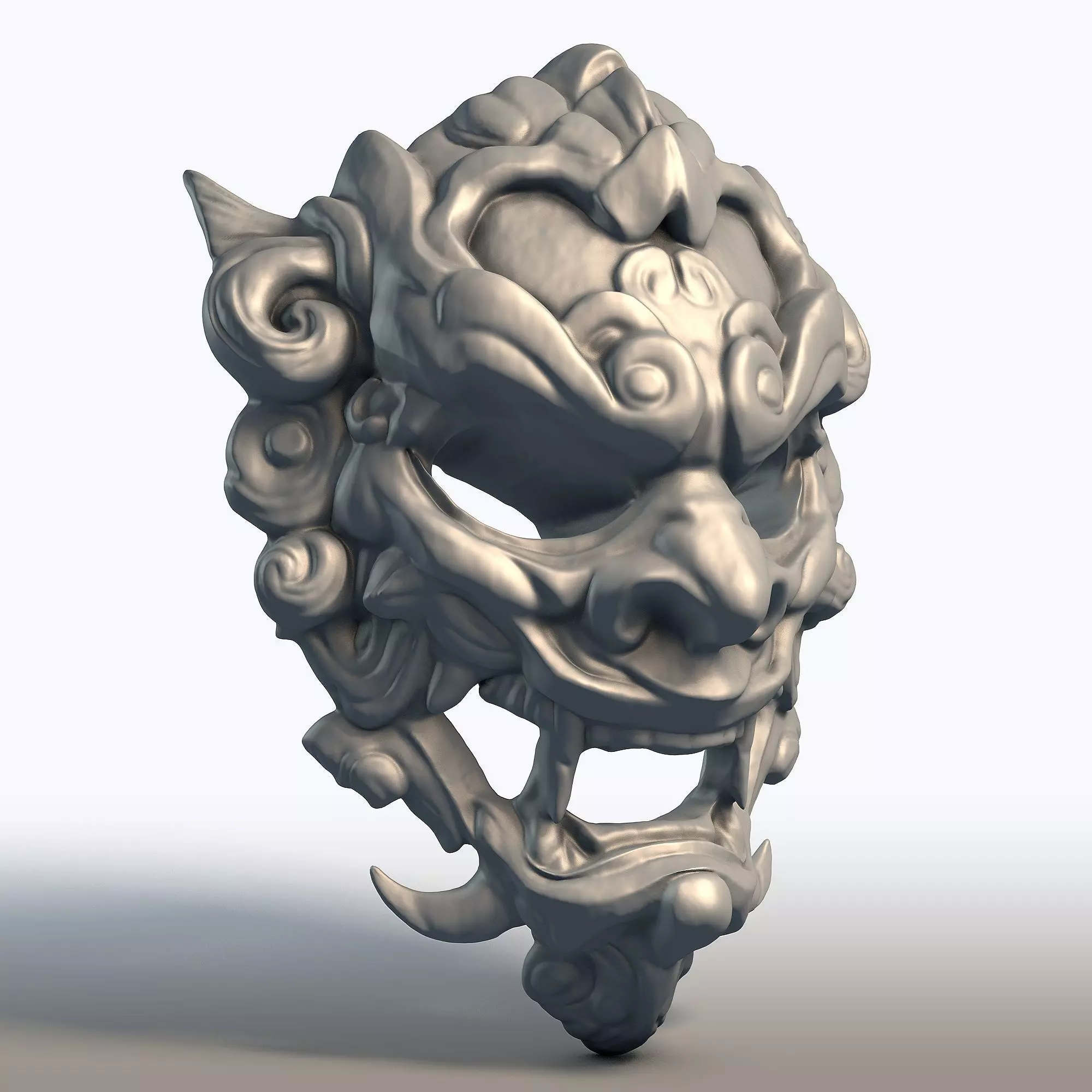 Indonesian Mask Wall Art Balinese Javanese Traditional Mask 3D print model_7