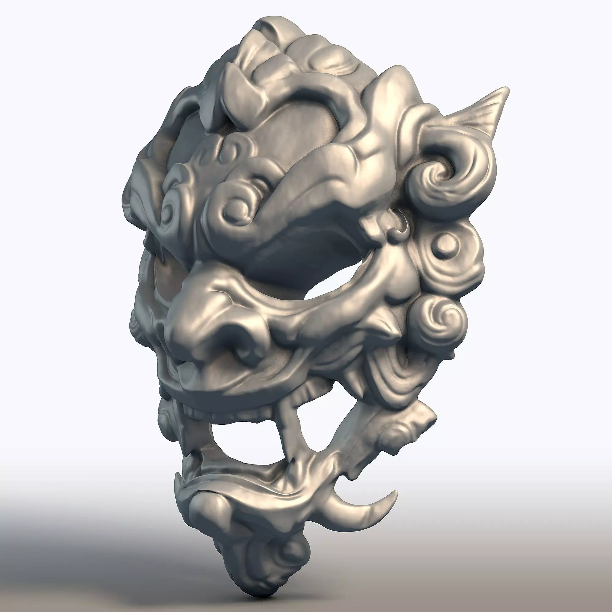 Indonesian Mask Wall Art Balinese Javanese Traditional Mask 3D print model_1