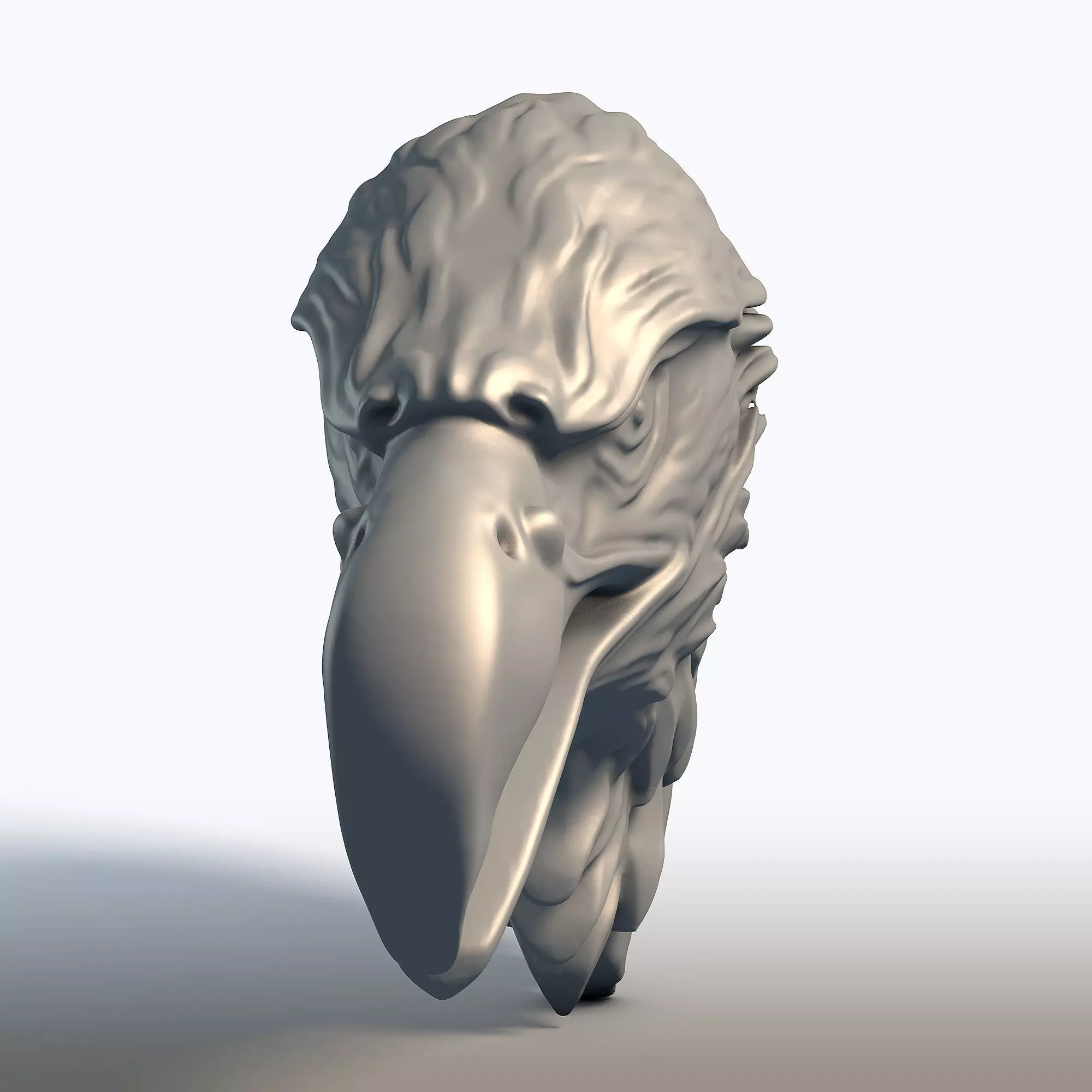 Eagle Head Sculpture Majestic Bird of Prey Bust  3D print model_7