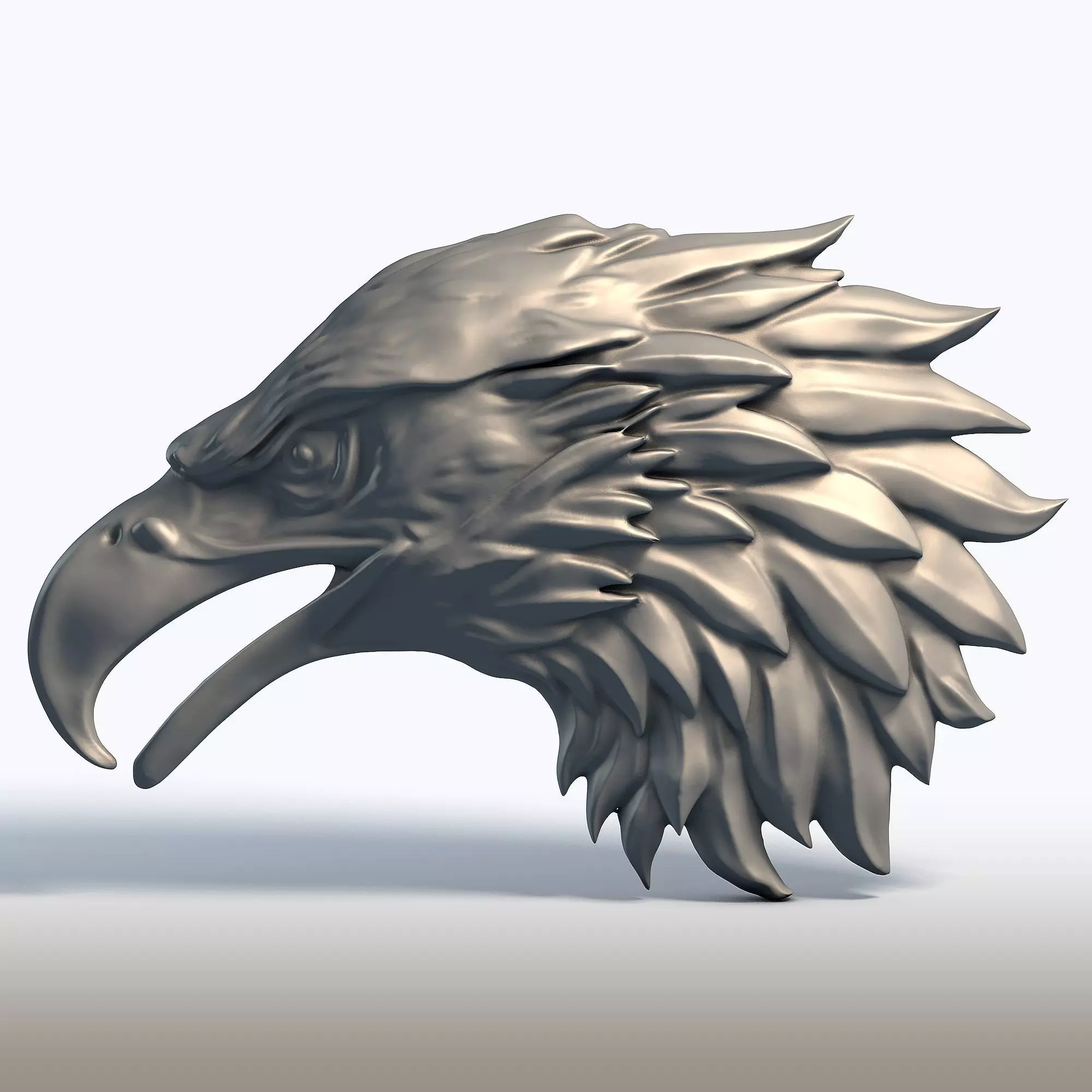 Eagle Head Sculpture Majestic Bird of Prey Bust  3D print model_1