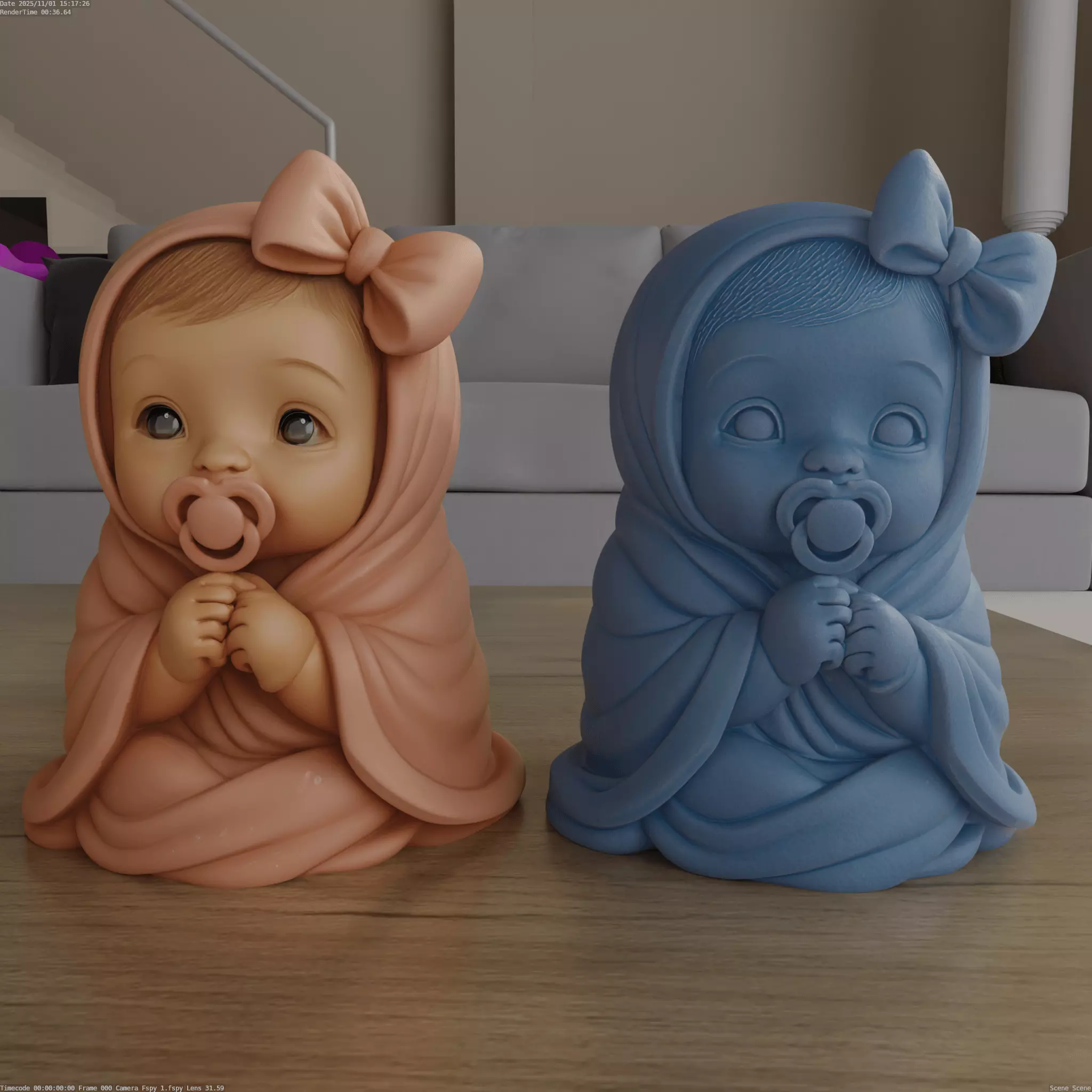 Sweet Baby Figurine STL Cuteness Purity Decor 3D print model_0