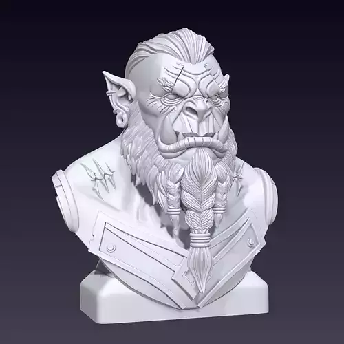  Orc Bust 3D
