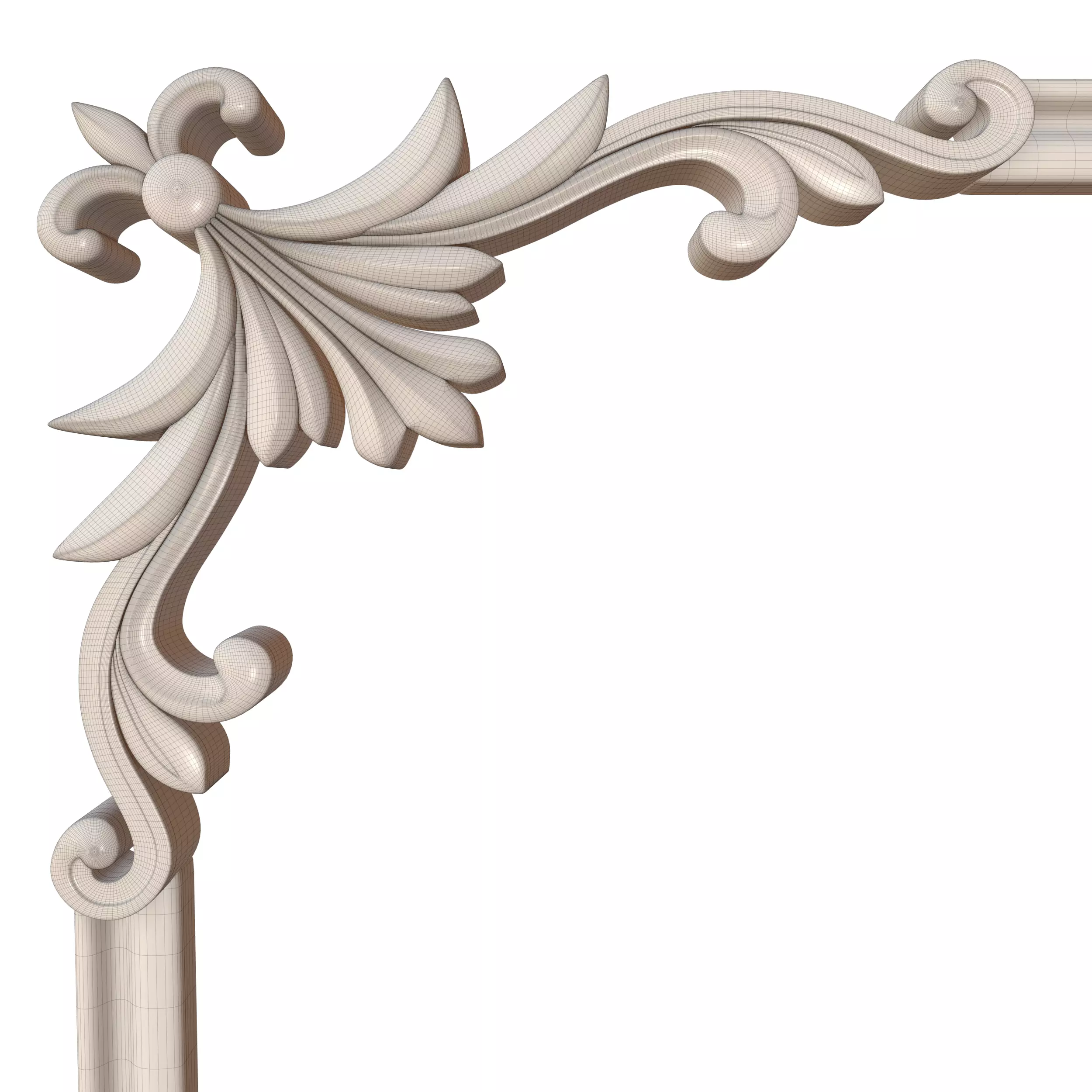Frame Mirror Ornamental Elegant Classic Vol 03 3D model_14