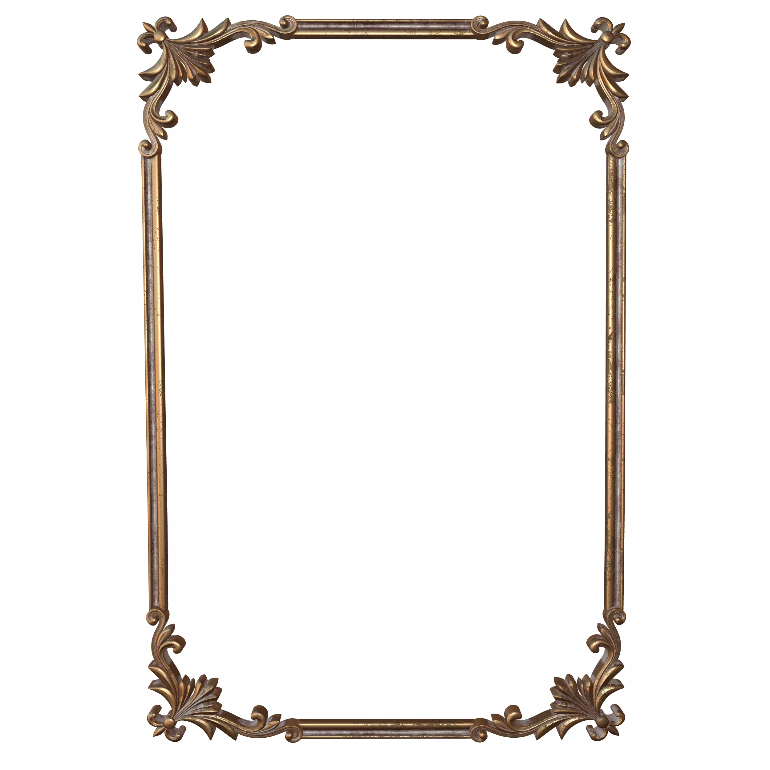 Frame Mirror Ornamental Elegant Classic Vol 03 3D model_4