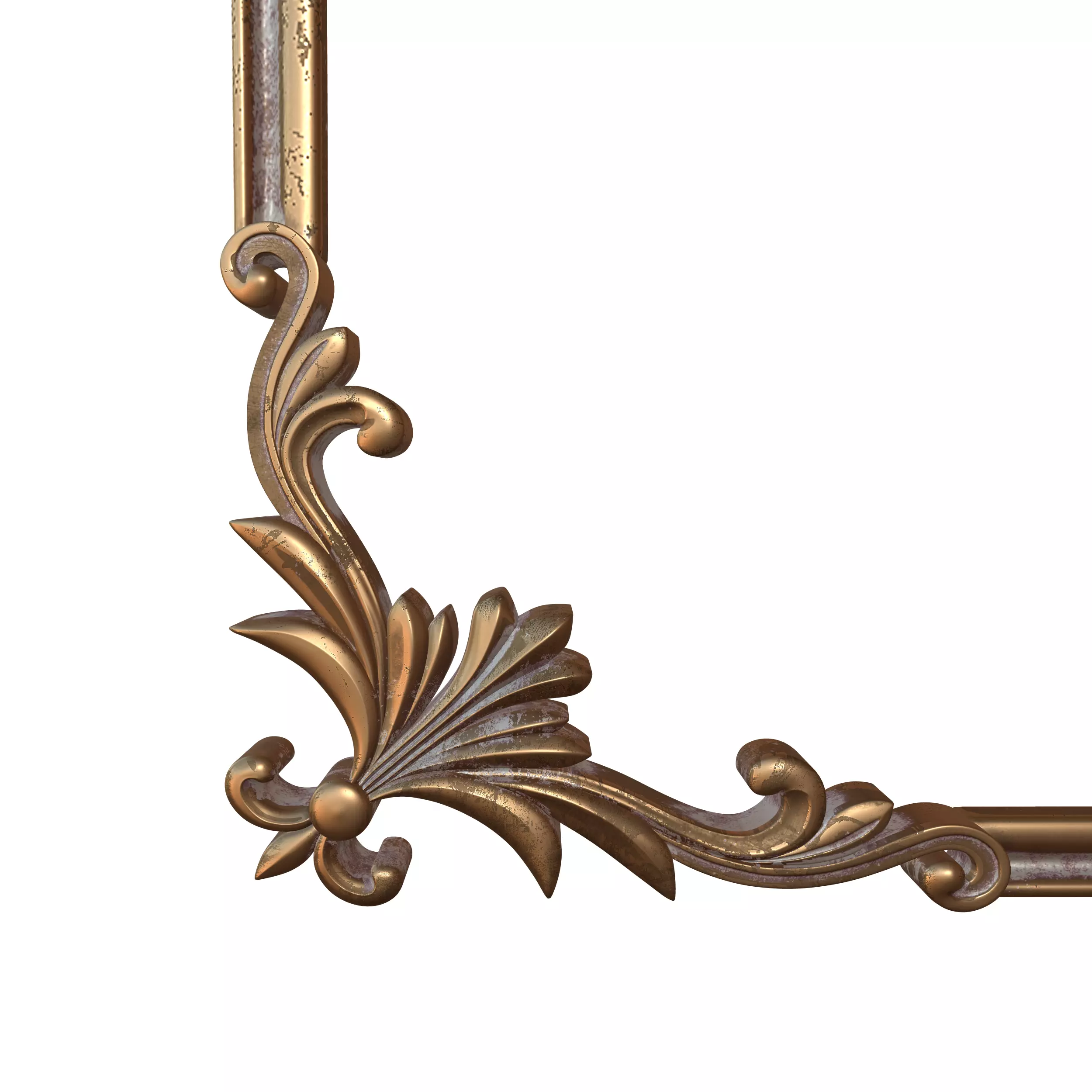 Frame Mirror Ornamental Elegant Classic Vol 03 3D model_6