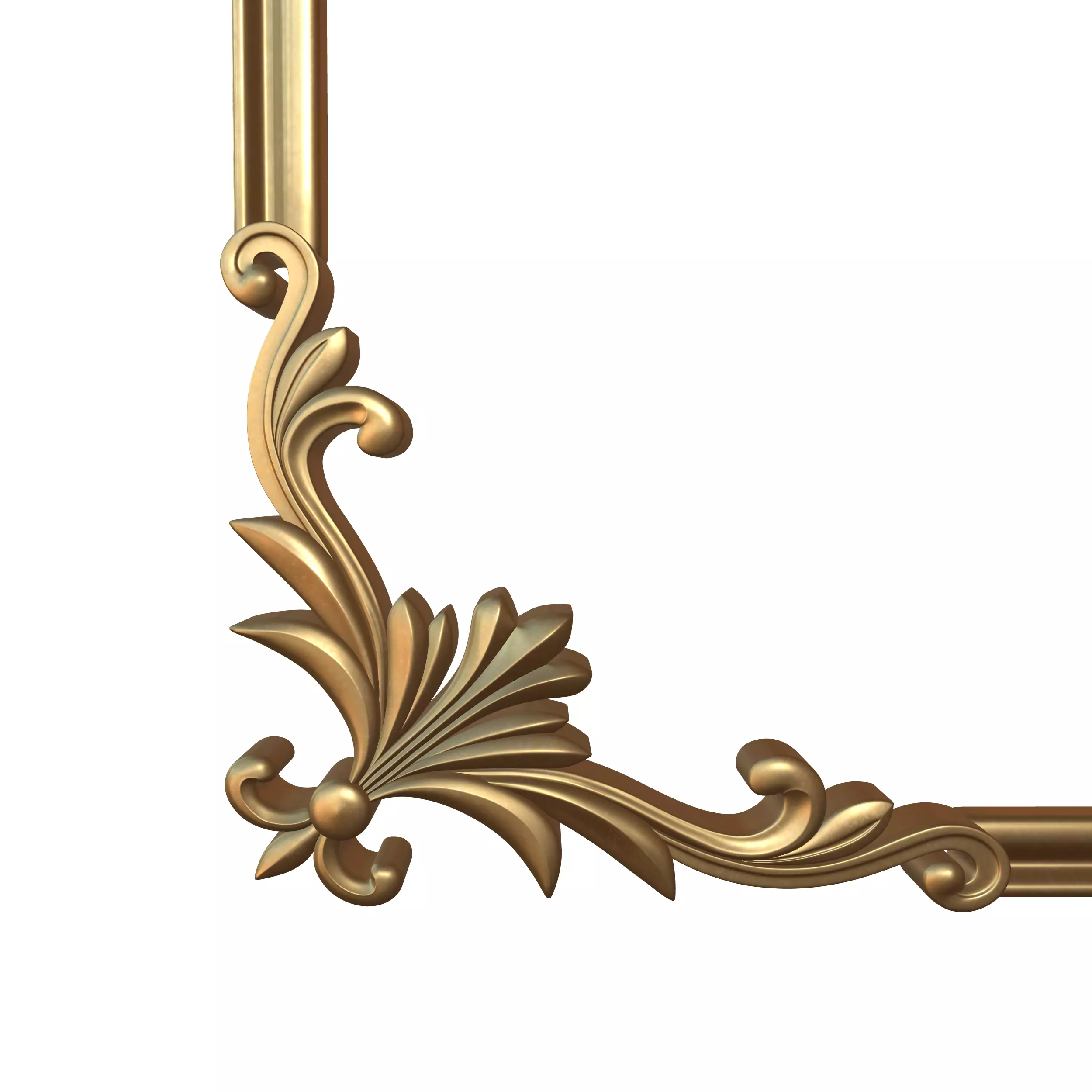 Frame Mirror Ornamental Elegant Classic Vol 03 3D model_3