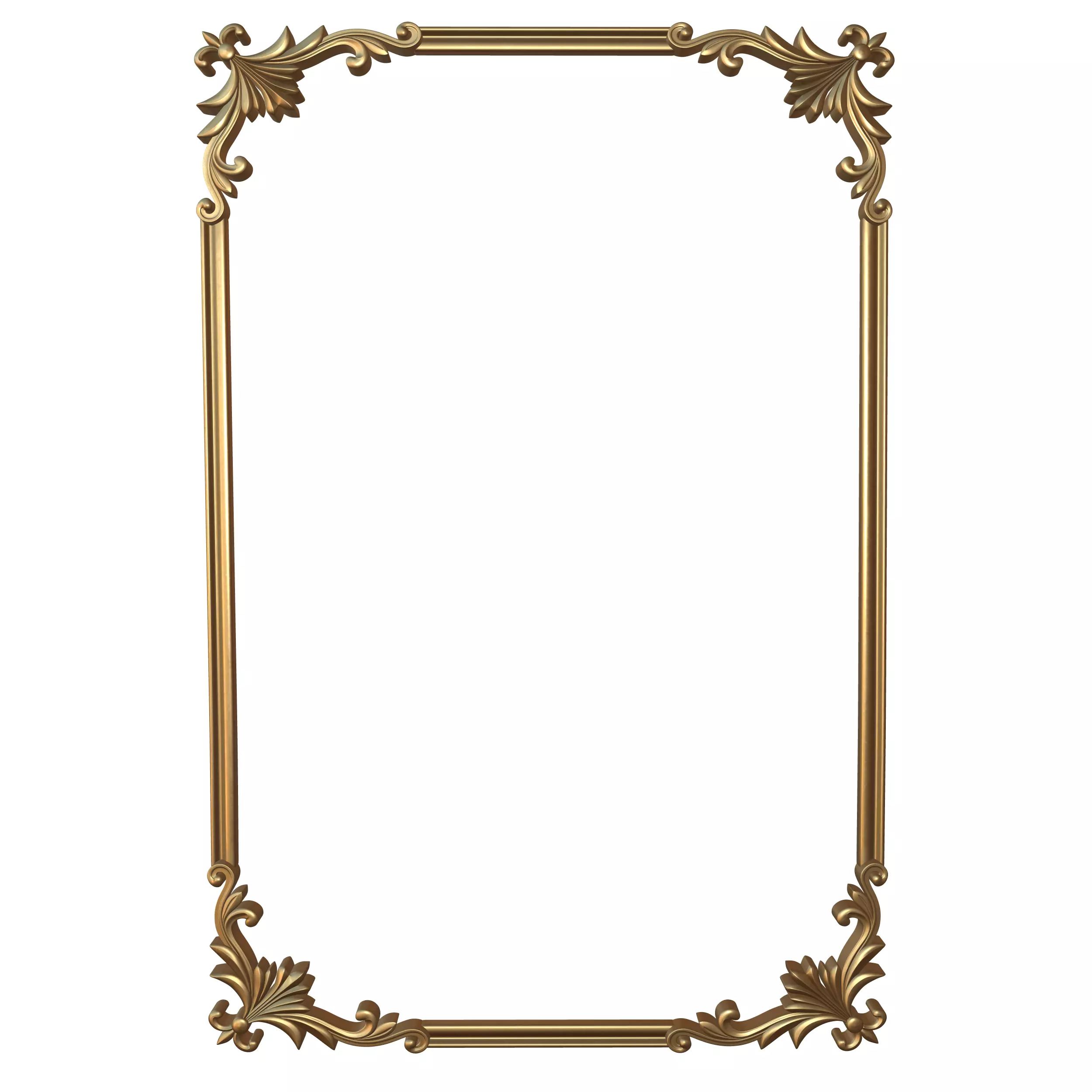 Frame Mirror Ornamental Elegant Classic Vol 03 3D model_1