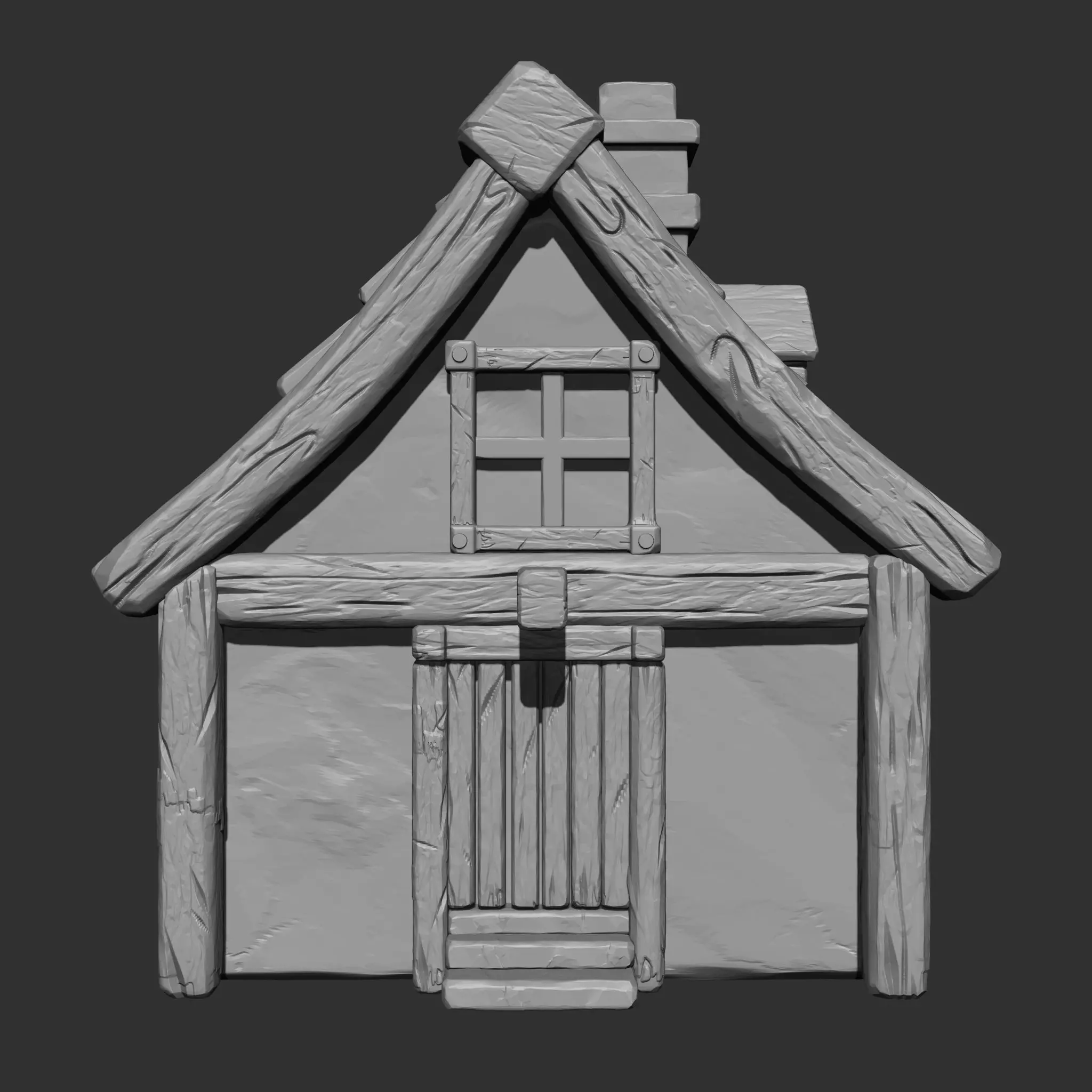 Stylized House IMM Brush Pack 5 in One 3D model_1