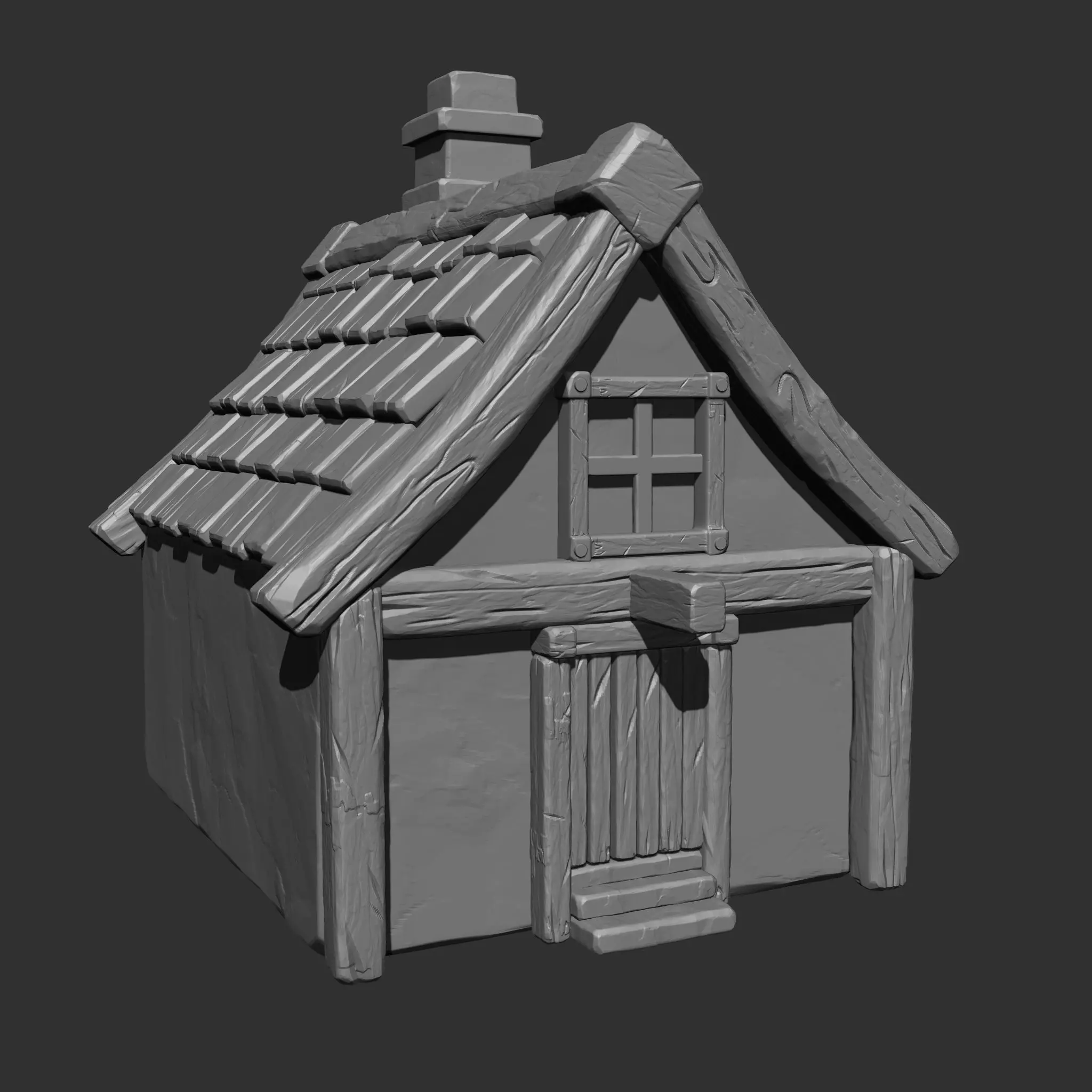 Stylized House IMM Brush Pack 5 in One 3D model_12