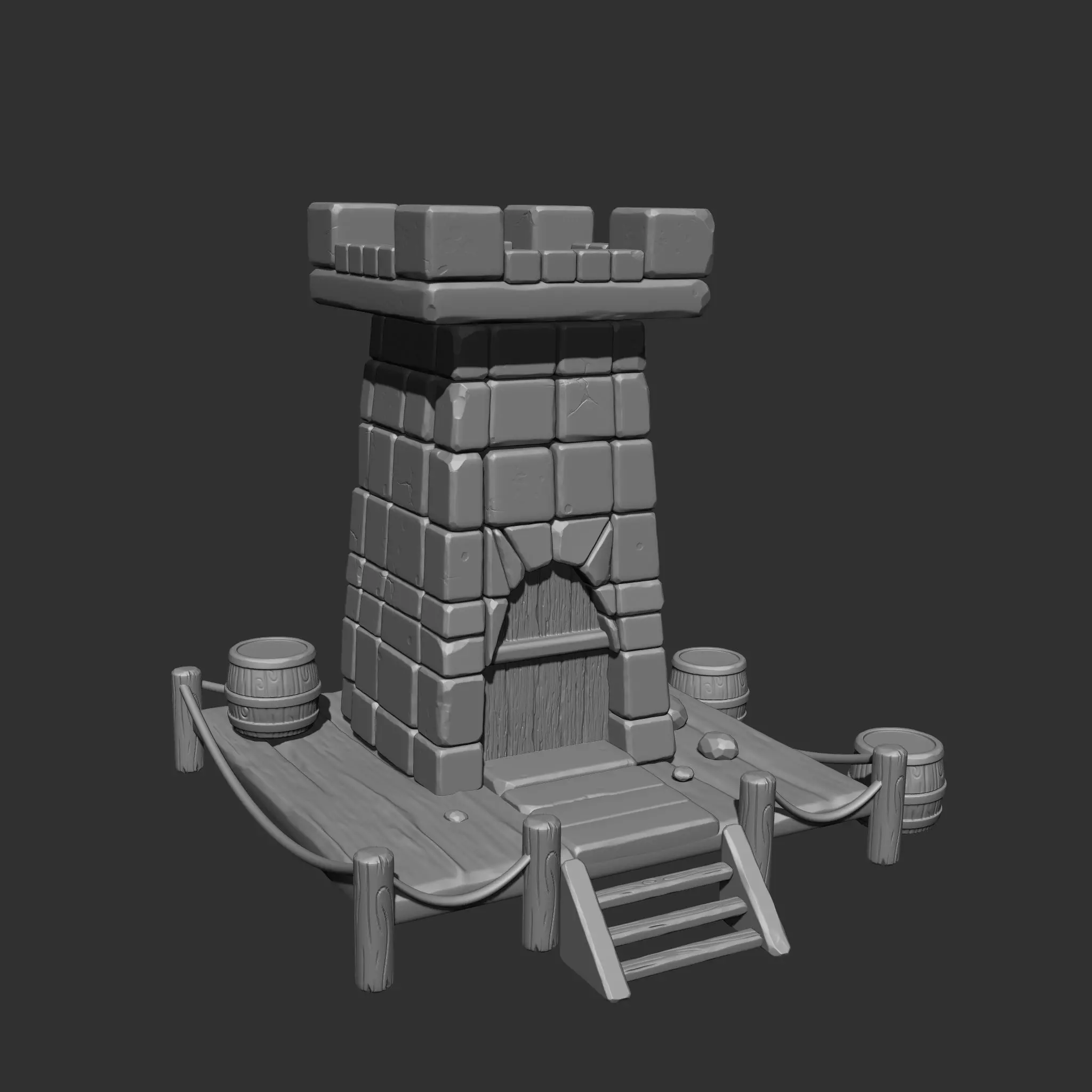 Stylized House IMM Brush Pack 5 in One 3D model_17