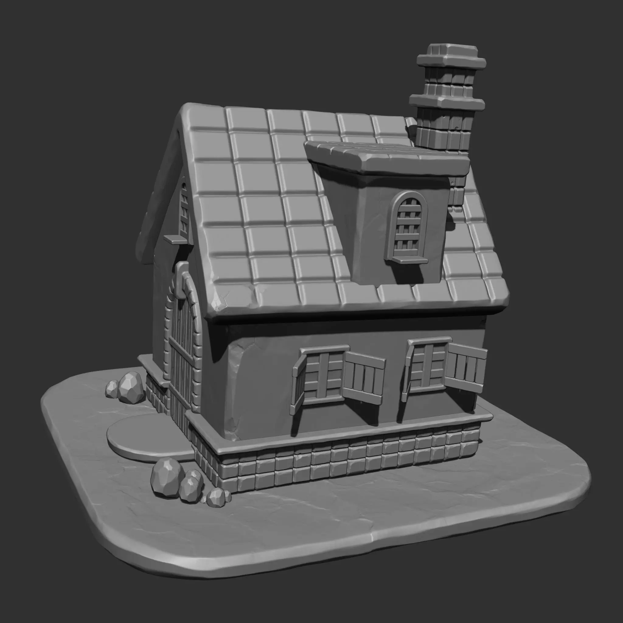 Stylized House IMM Brush Pack 5 in One 3D model_11