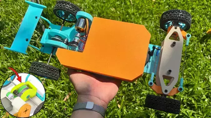 3D Printed RC Car using GT2 Belt system