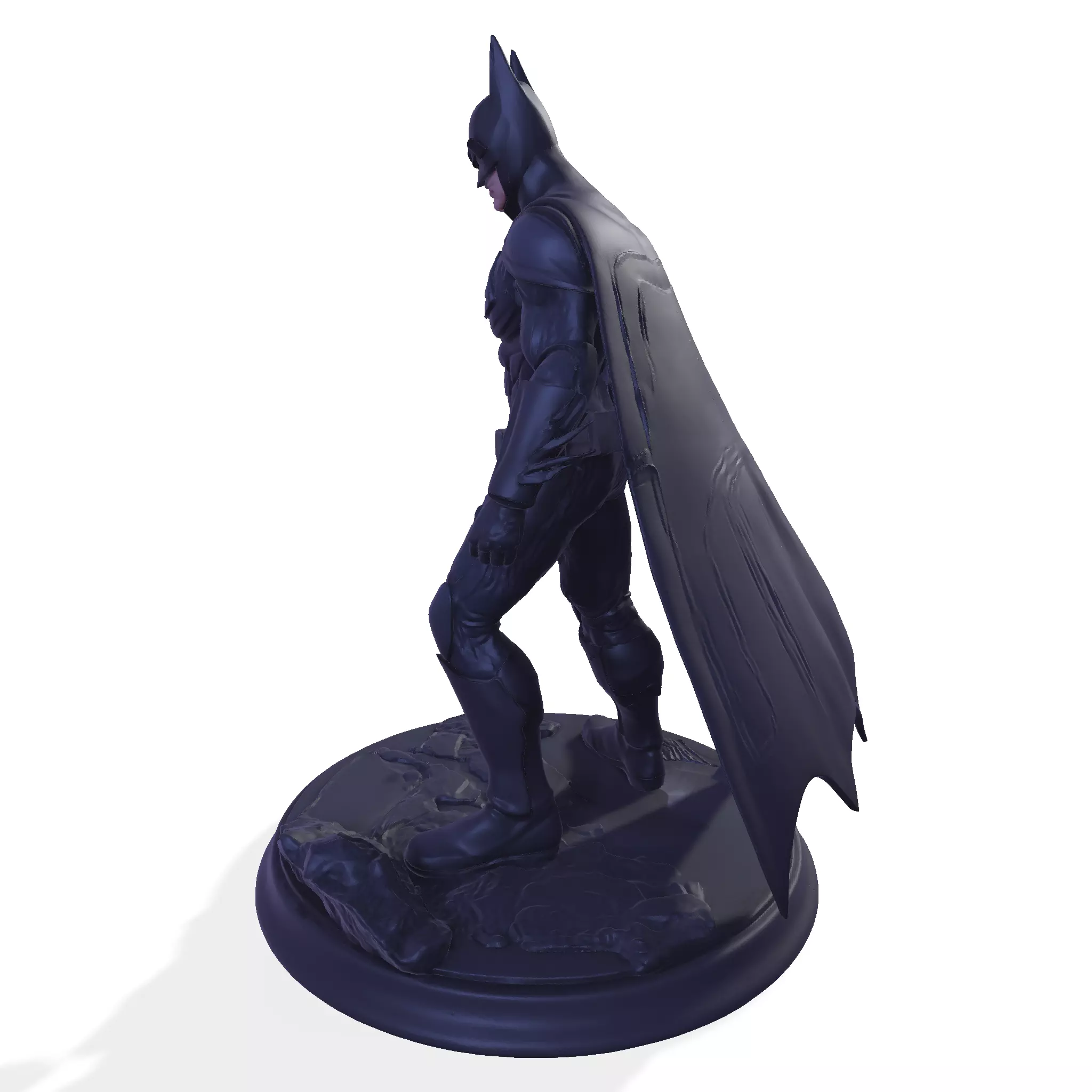 Dark Vigilante High-Poly 3D Print Figurine 3D print model_4