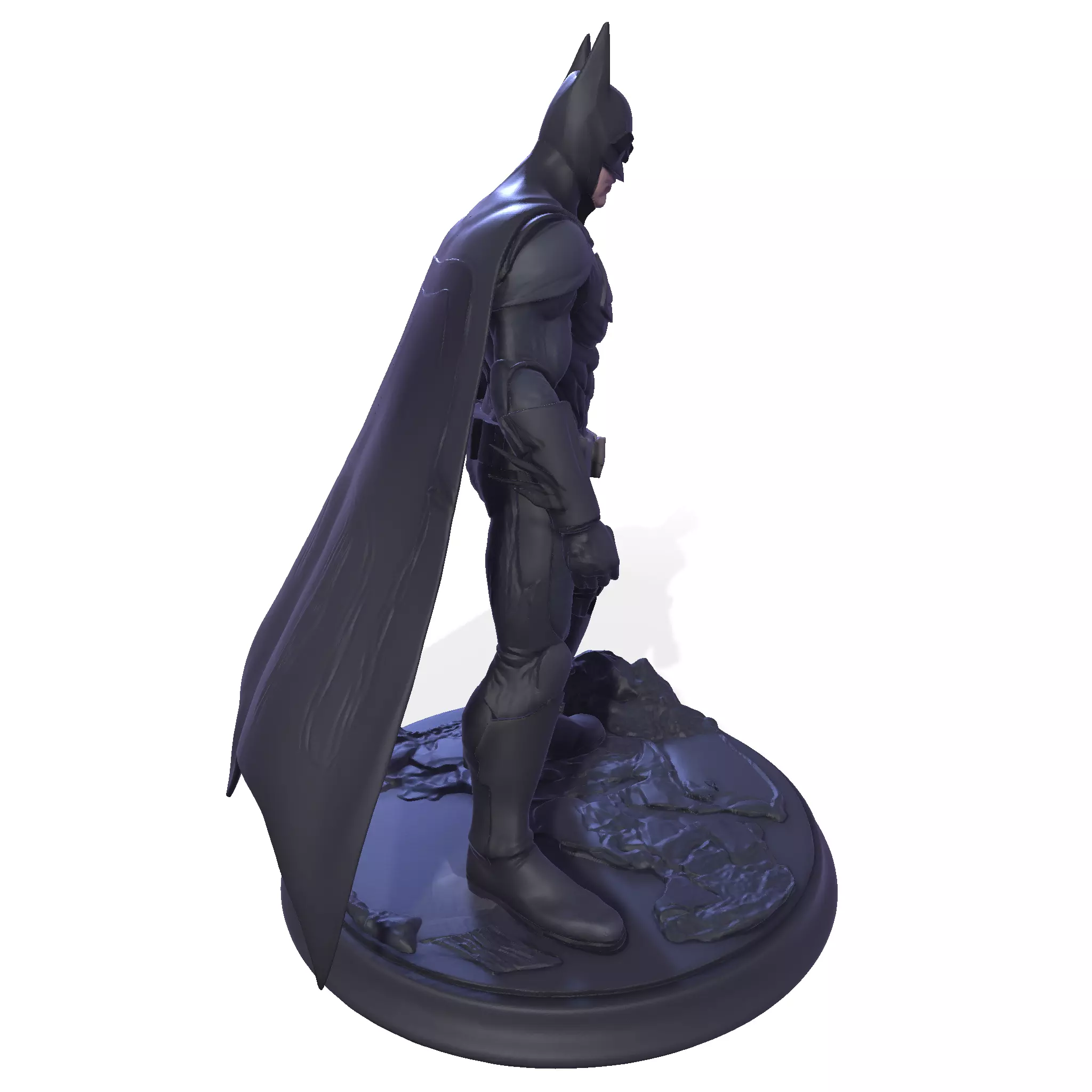 Dark Vigilante High-Poly 3D Print Figurine 3D print model_2