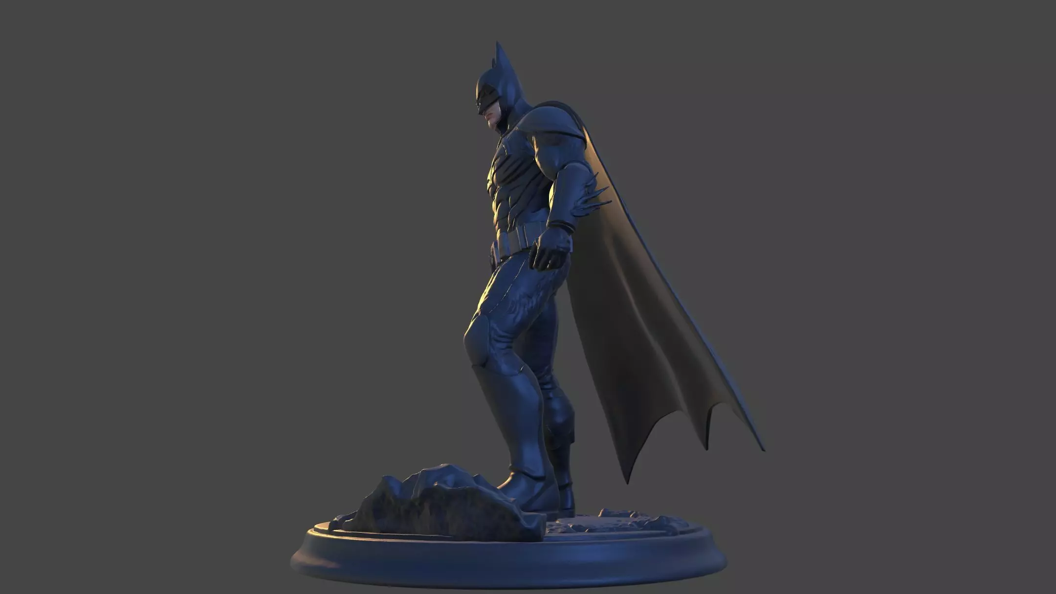 Dark Vigilante High-Poly 3D Print Figurine 3D print model_12