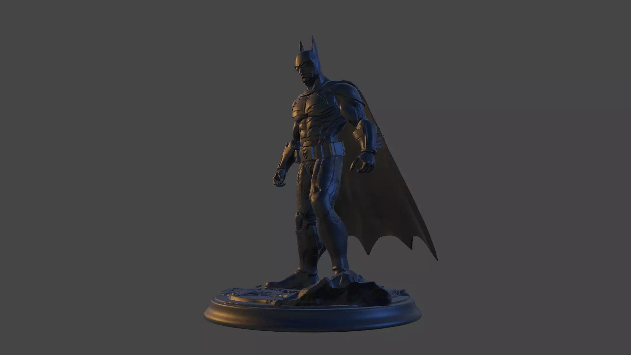 Dark Vigilante High-Poly 3D Print Figurine 3D print model_24