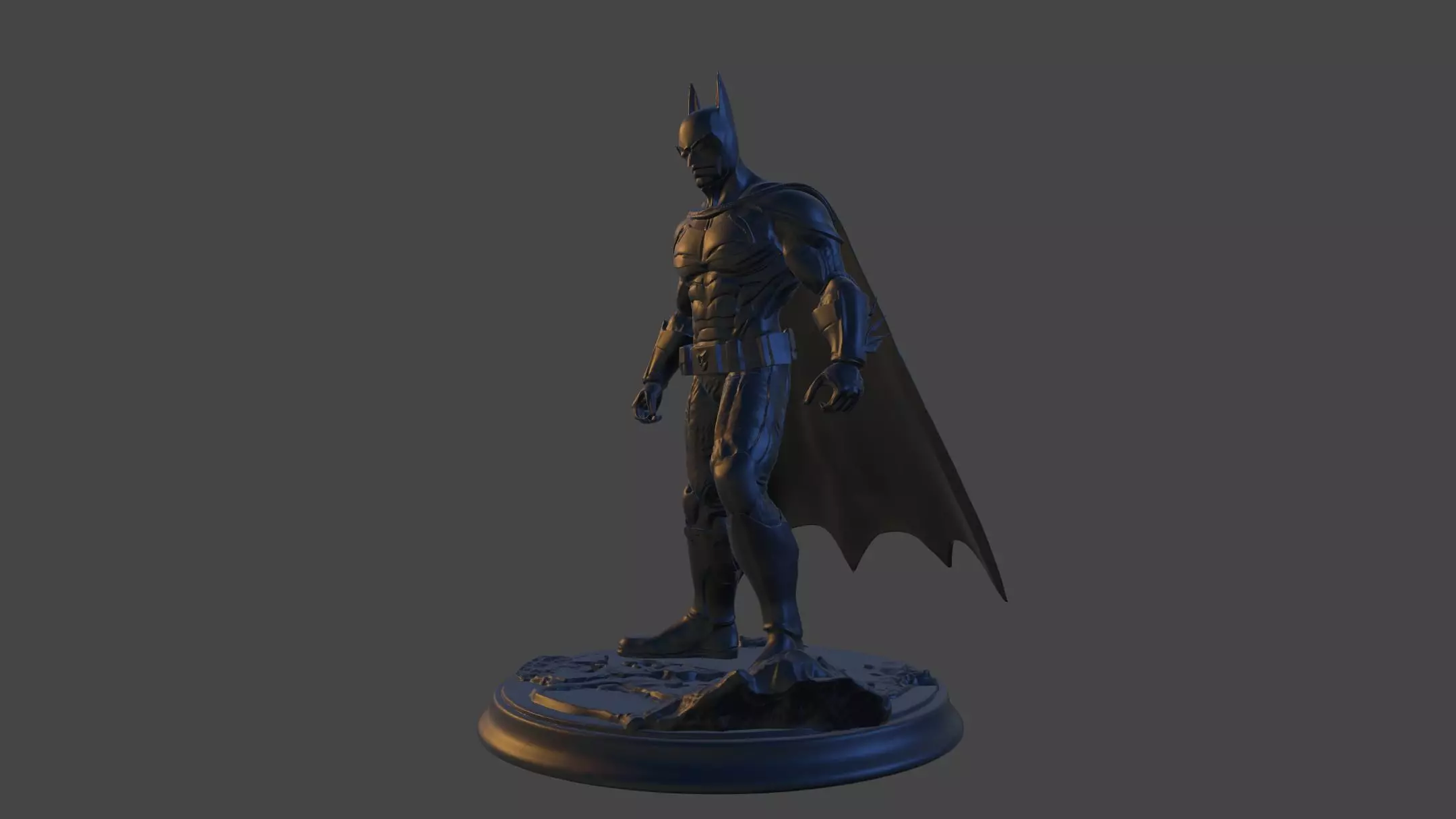 Dark Vigilante High-Poly 3D Print Figurine 3D print model_16