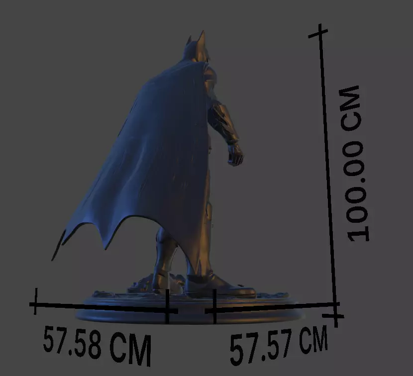 Dark Vigilante High-Poly 3D Print Figurine 3D print model_8