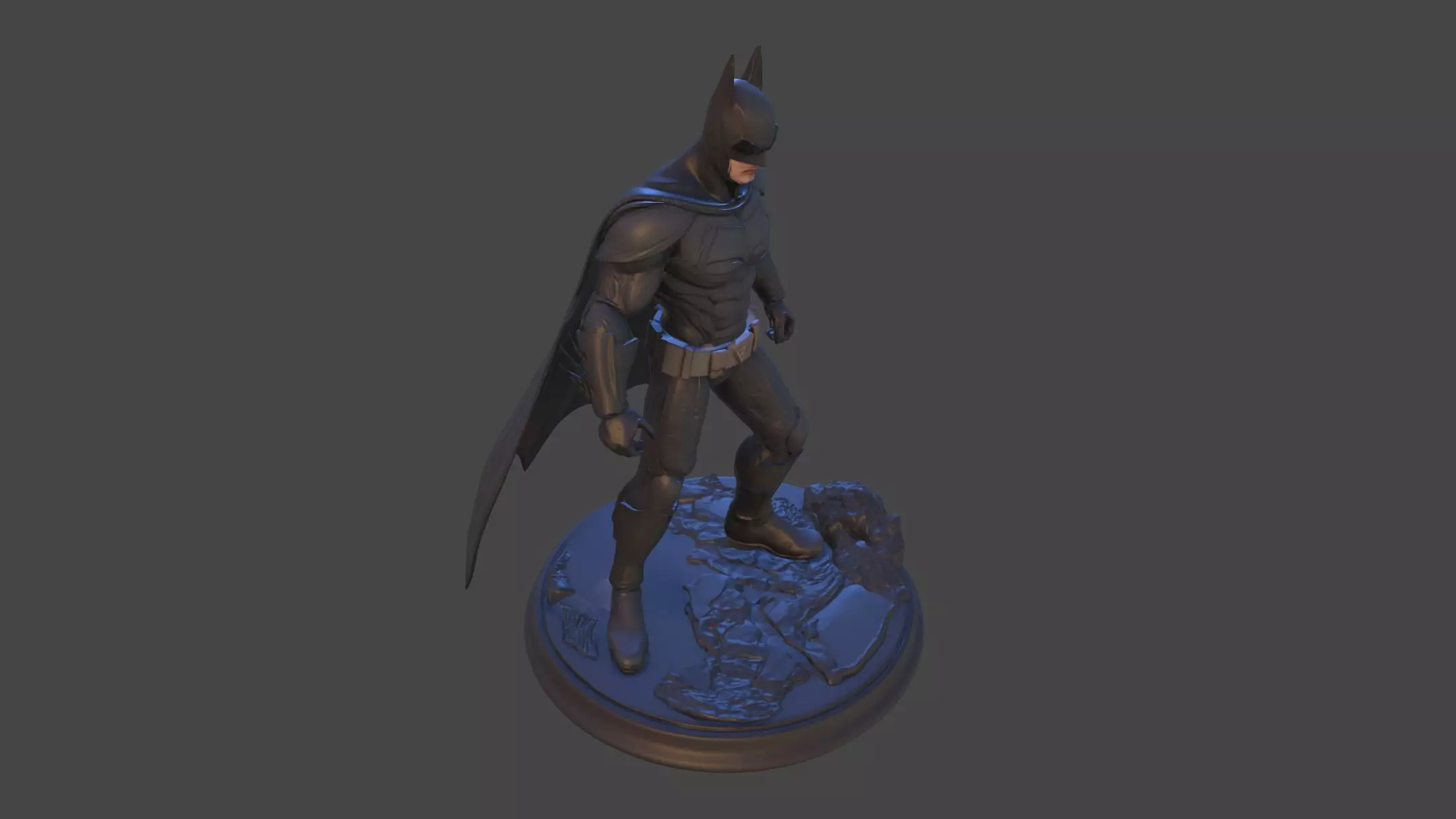 Dark Vigilante High-Poly 3D Print Figurine 3D print model_32